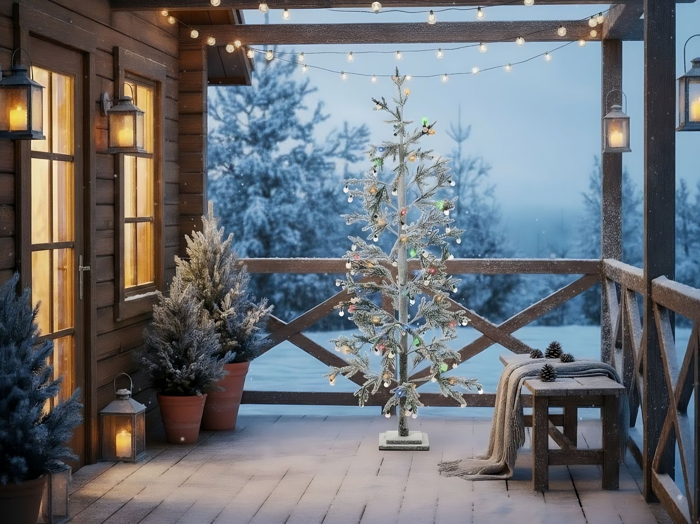 Outdoor Decoration LED TORSA Tree 180 cm Green