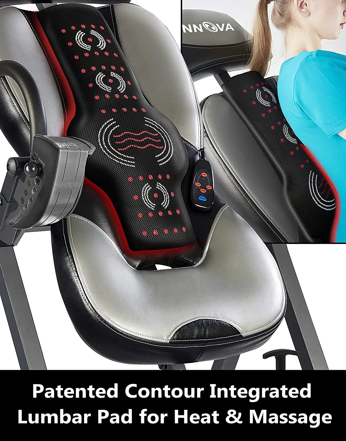 INNOVA HEALTH AND FITNESS ITM5900 Advanced Heat and Massage Inversion Table sgtnighsdesigns - Image 3