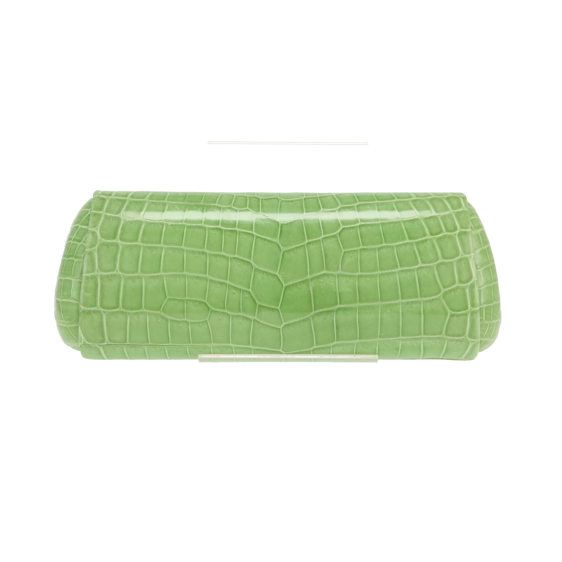Dior pouch in green crocodile1:1High-quality replica