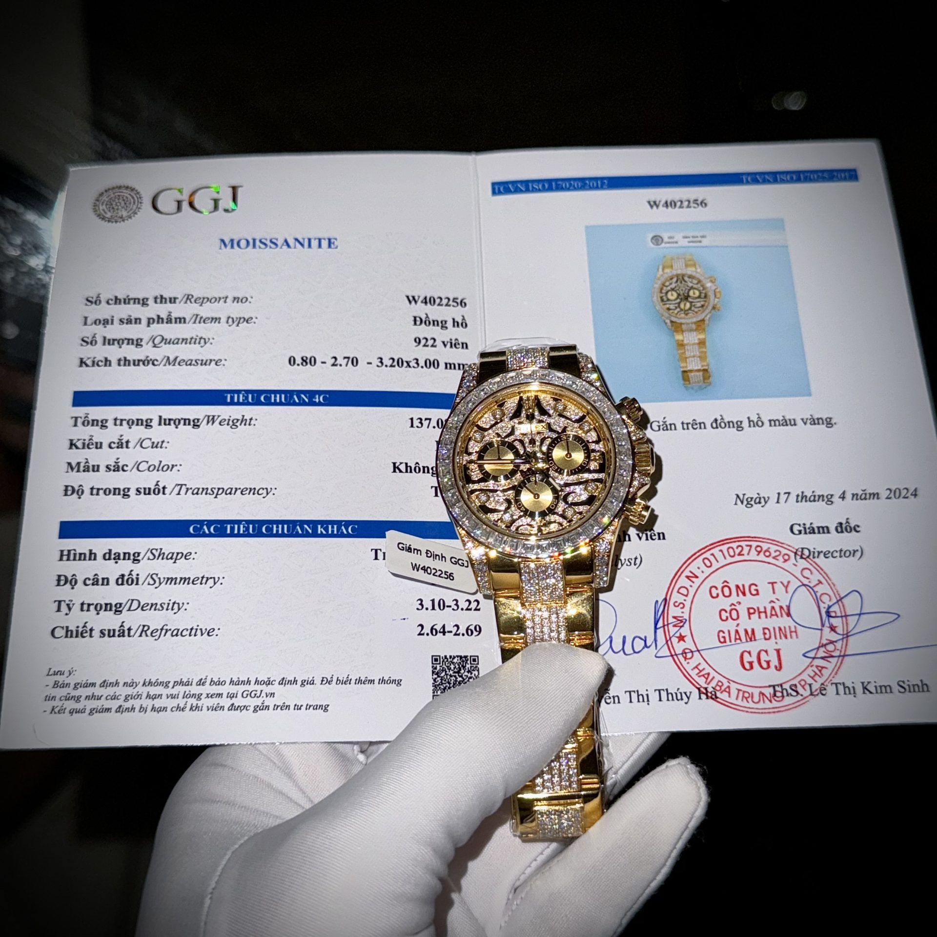Rolex Best Replica Watch Daytona Eye Of Tiger Gold Wrapped Moisasnite Diamonds Custom 40mm - Elite Watch Atelier