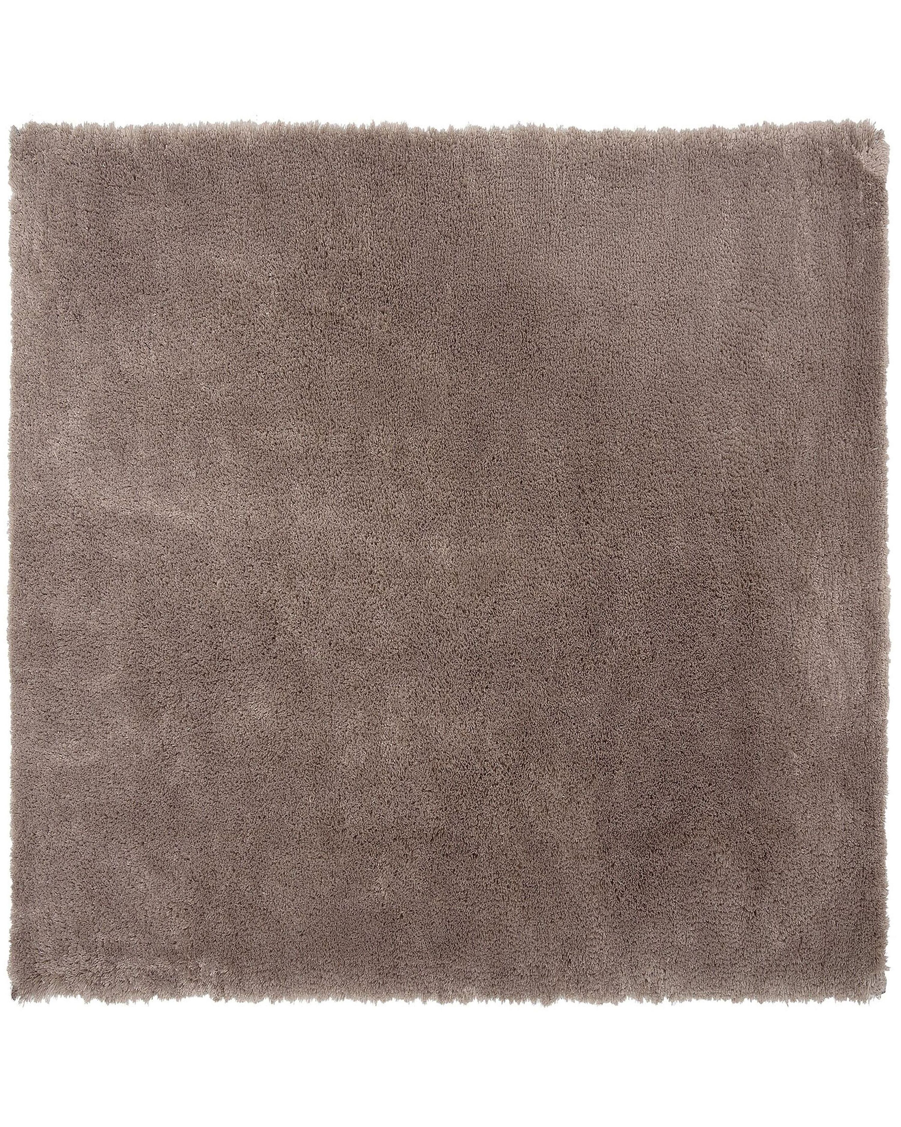 Shaggy Rug EVREN Light Brown 200 x 200 cm