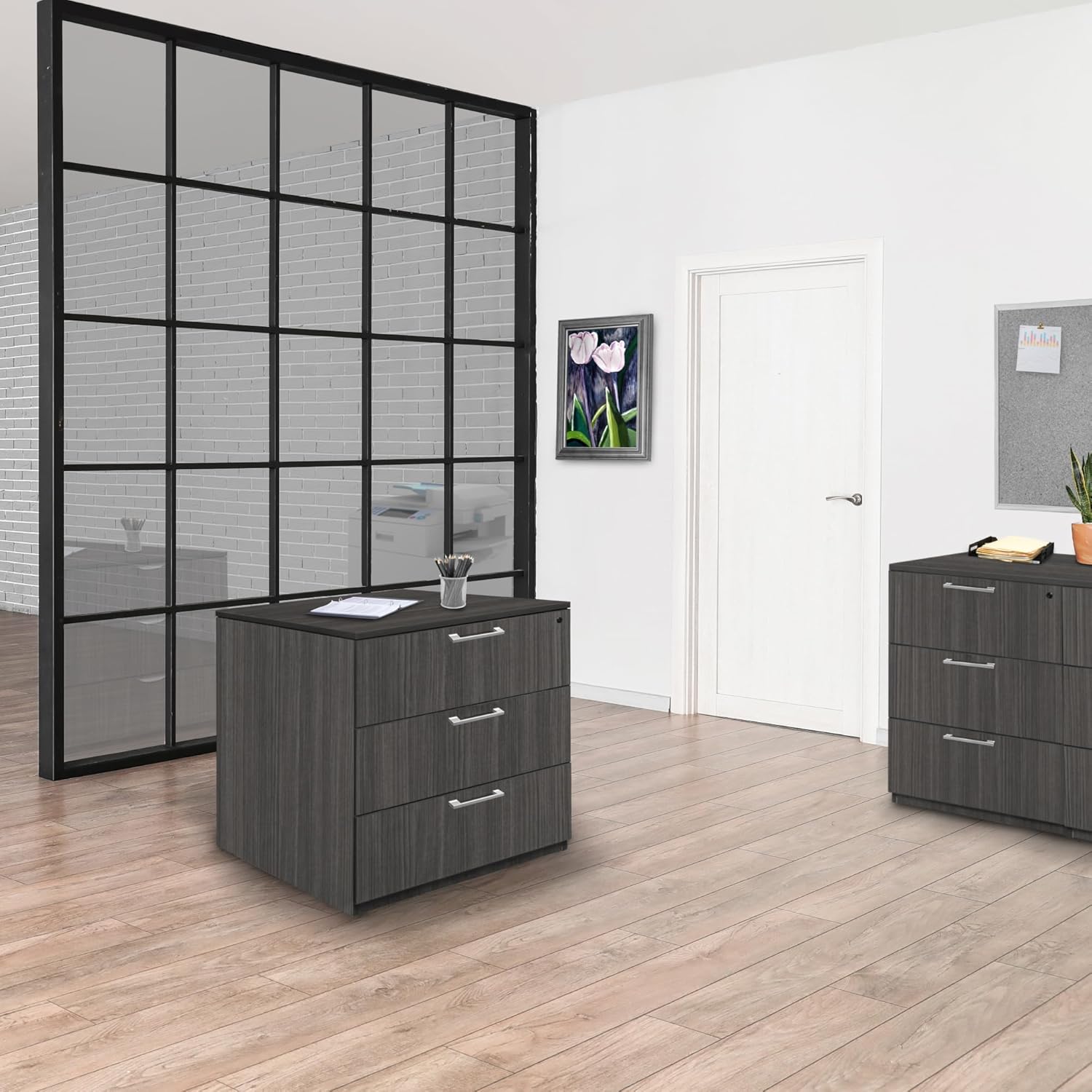 Regency Legacy Stand Up Back to Back Lateral File/Desk- Ash Grey
