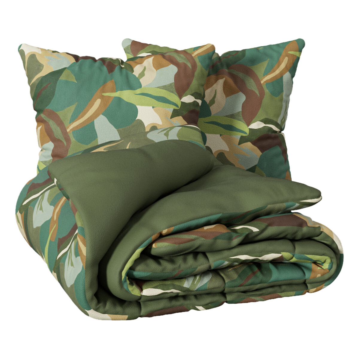 3-piece bed set "Renata" Cotton Percale, Green, 240x220 cm