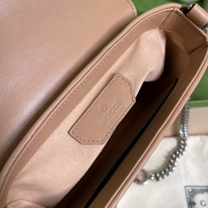 Replica Gucci Gg Marmont Rose Beige Matelasse Leather Mini Top Handle Bag 5835711:1High-quality replica