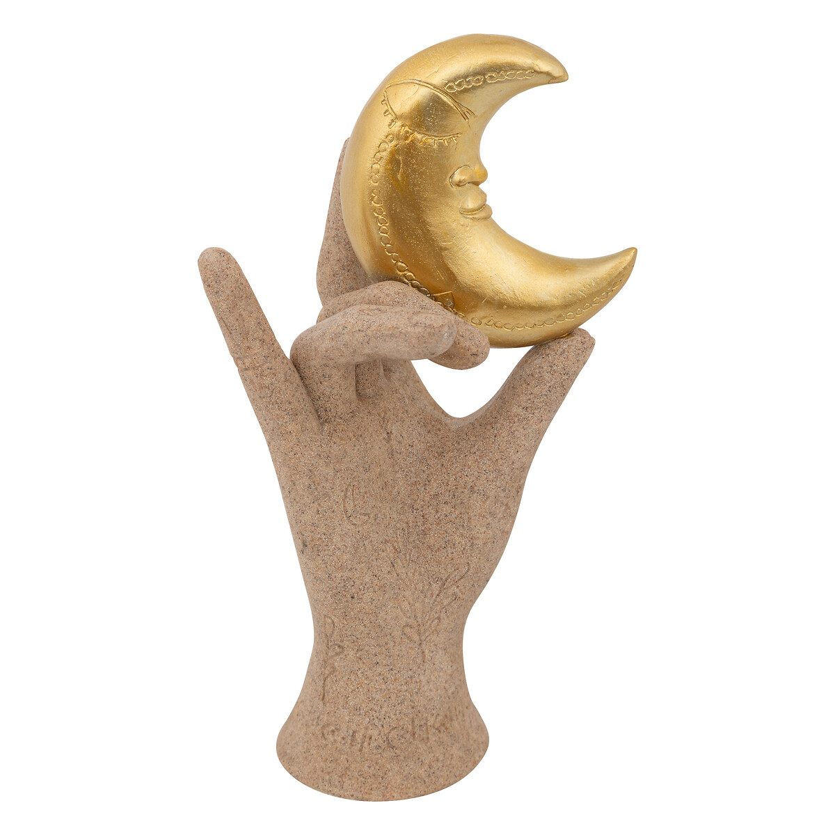 Hand table decoration "Samina" Beige, H.21 cm