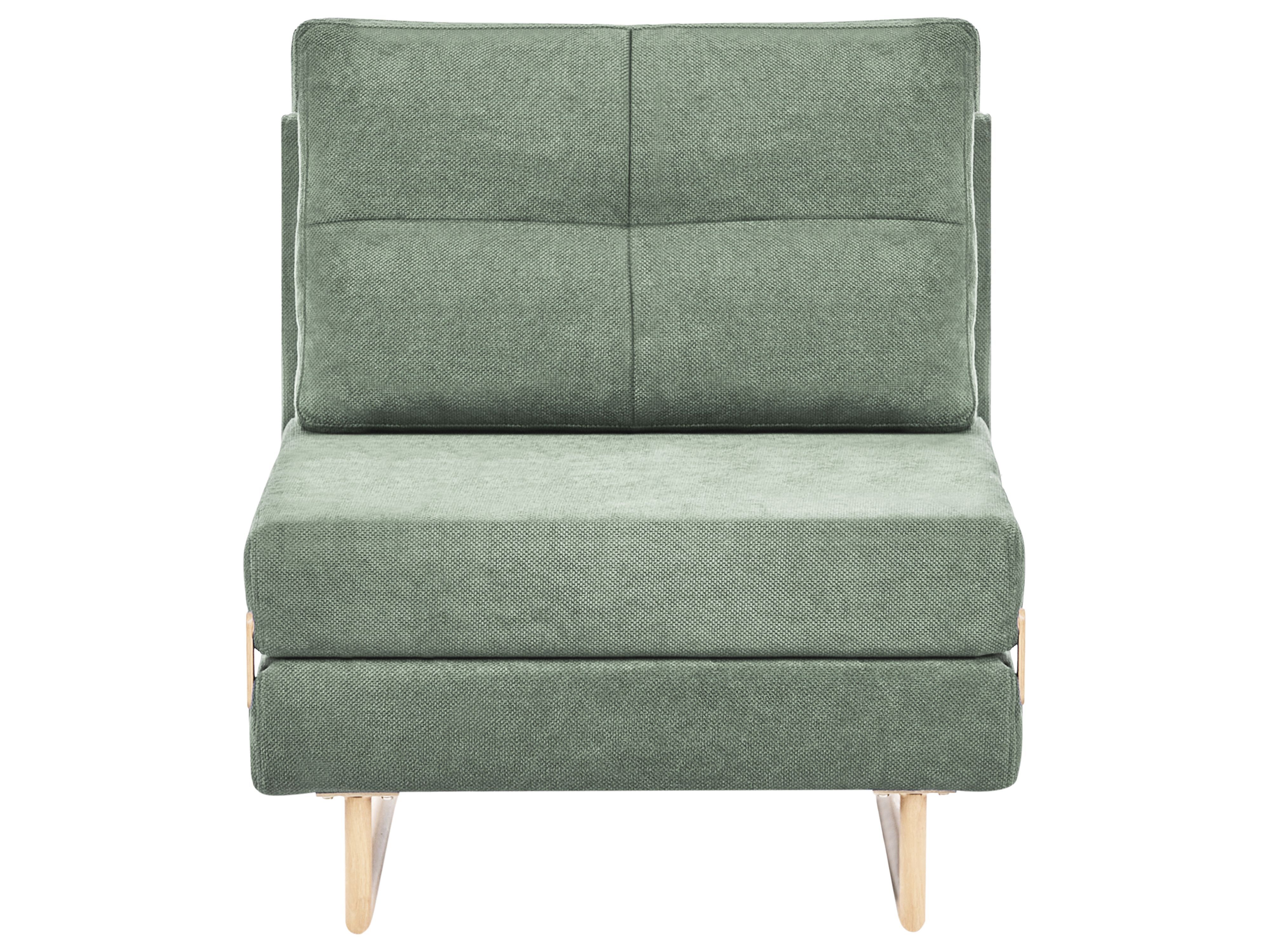 Single Sofa Bed JERSLEV Fabric Light Green