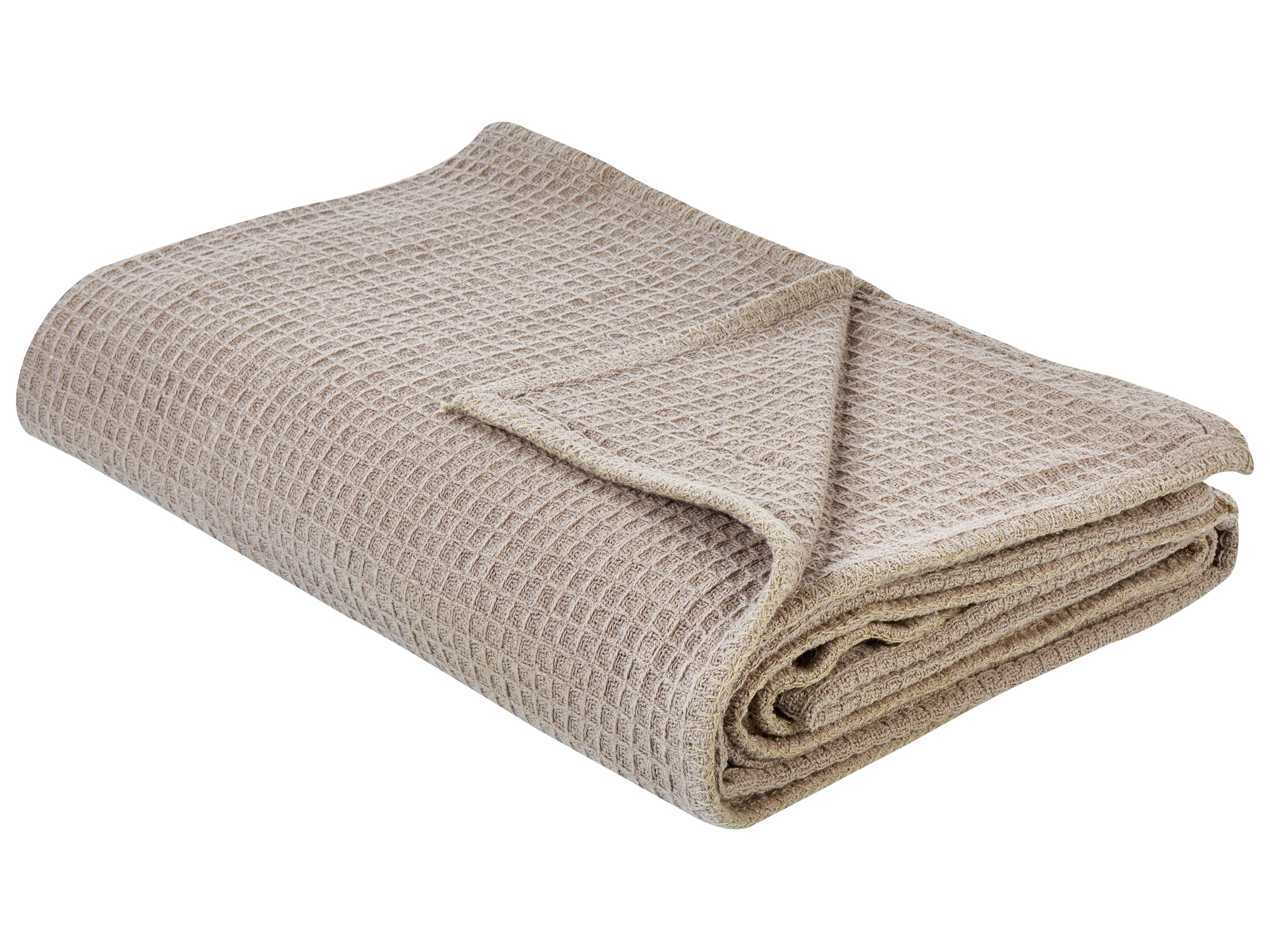 Bedspread RAGALA Cotton 220 x 240 cm Brown