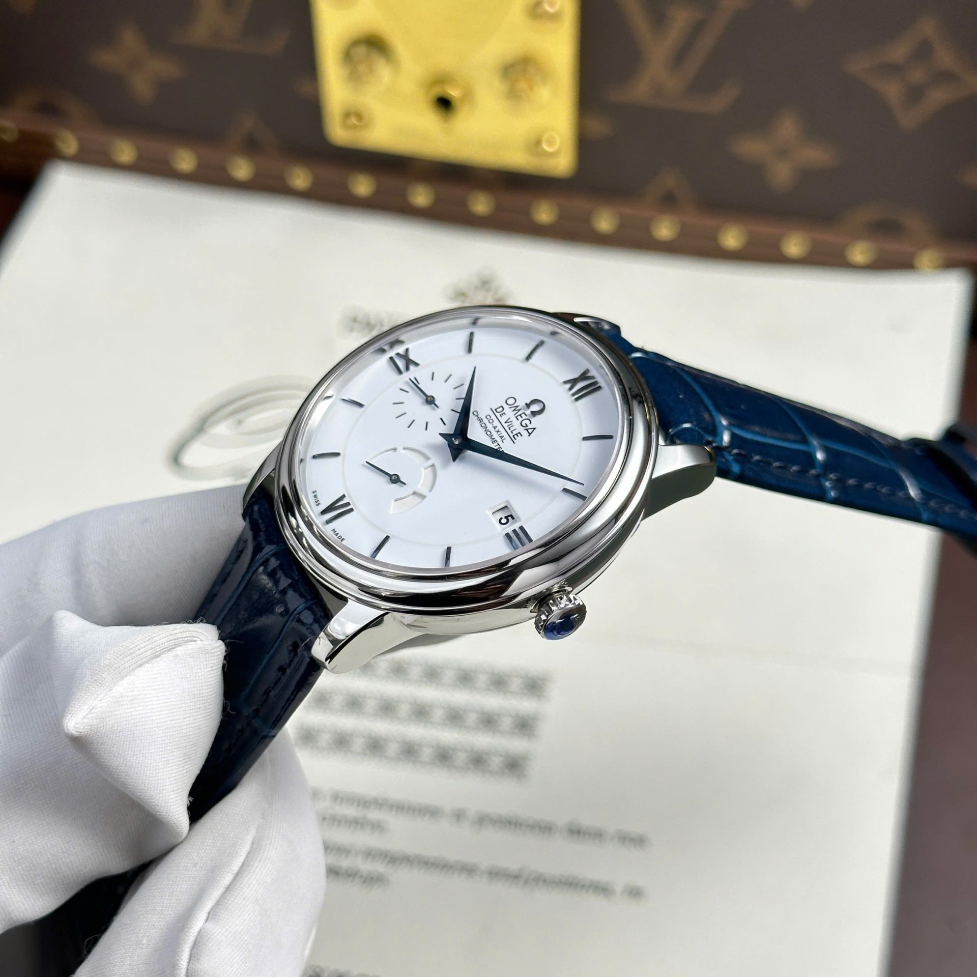 Omega Replica Watch De Ville Prestige Power Reserve White Dial 39.5mm - Top club