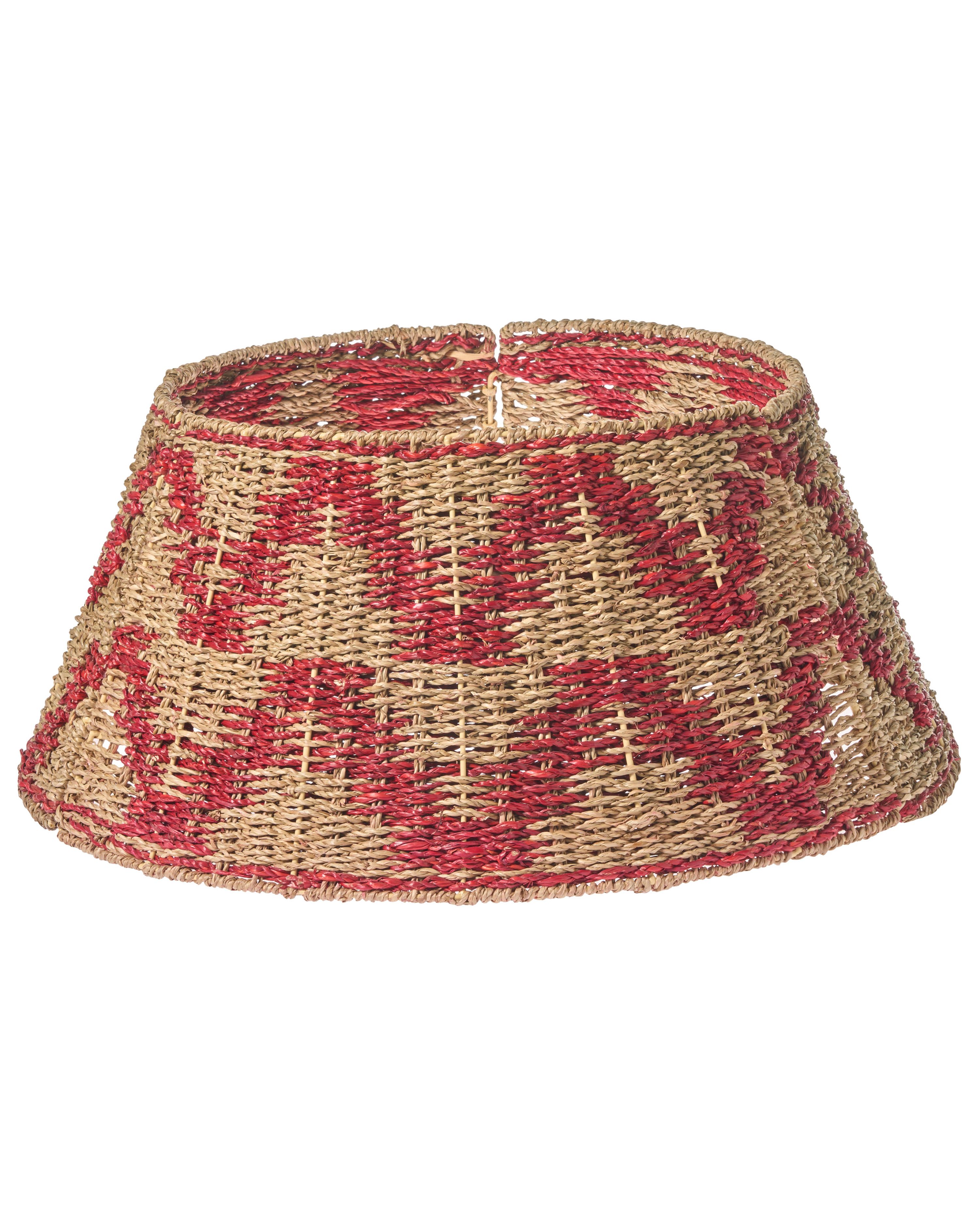 Christmas Tree Collar GLACE Seagrass Red 60 cm