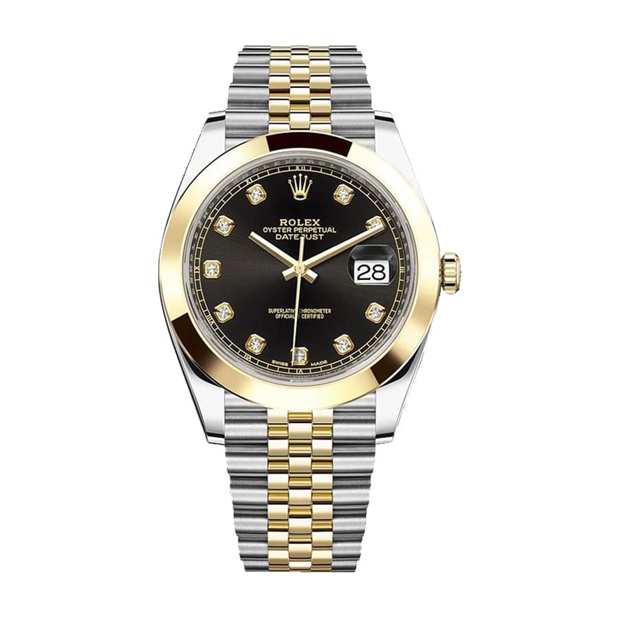 Rolex Datejust Black Diamond Dial Steel Yellow Gold 126303BKDJ Jubilee Replica - Top club