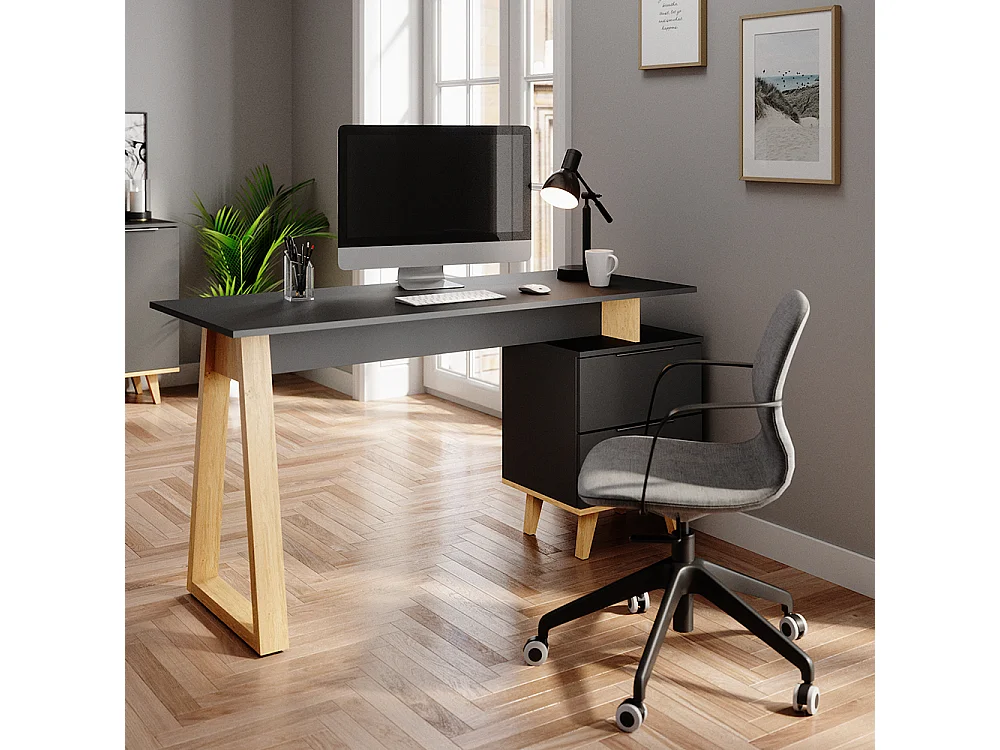 Bureau anthracite 138x60x77 nautica