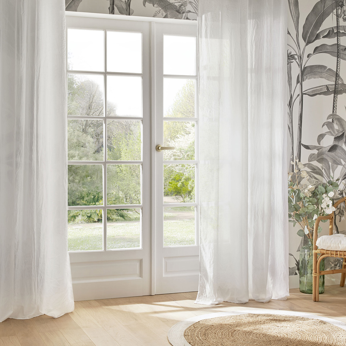Sheer Curtain "Paxta" White, 135x240 cm