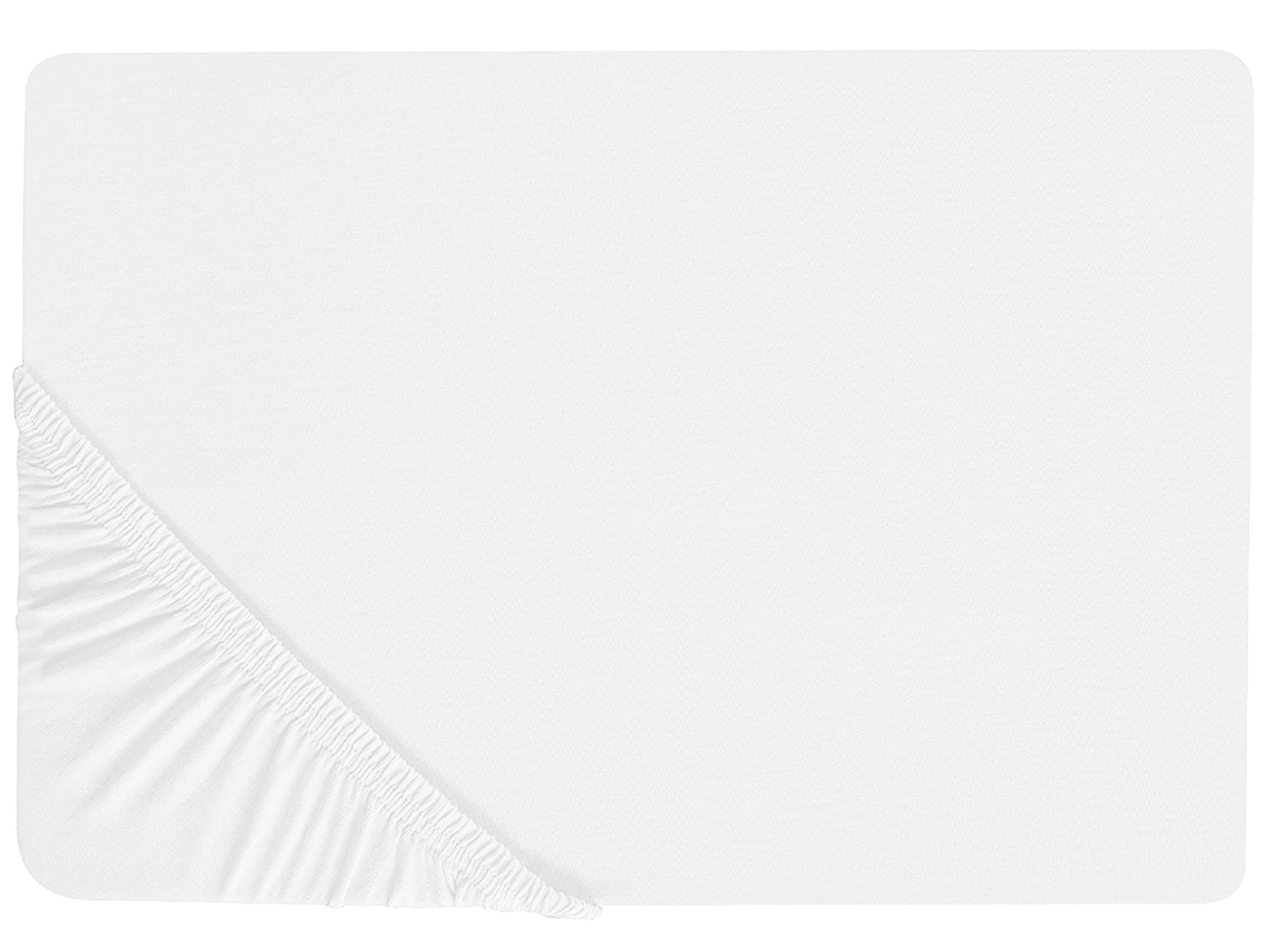 Fitted Sheet JANBU Cotton 90 x 200 cm White