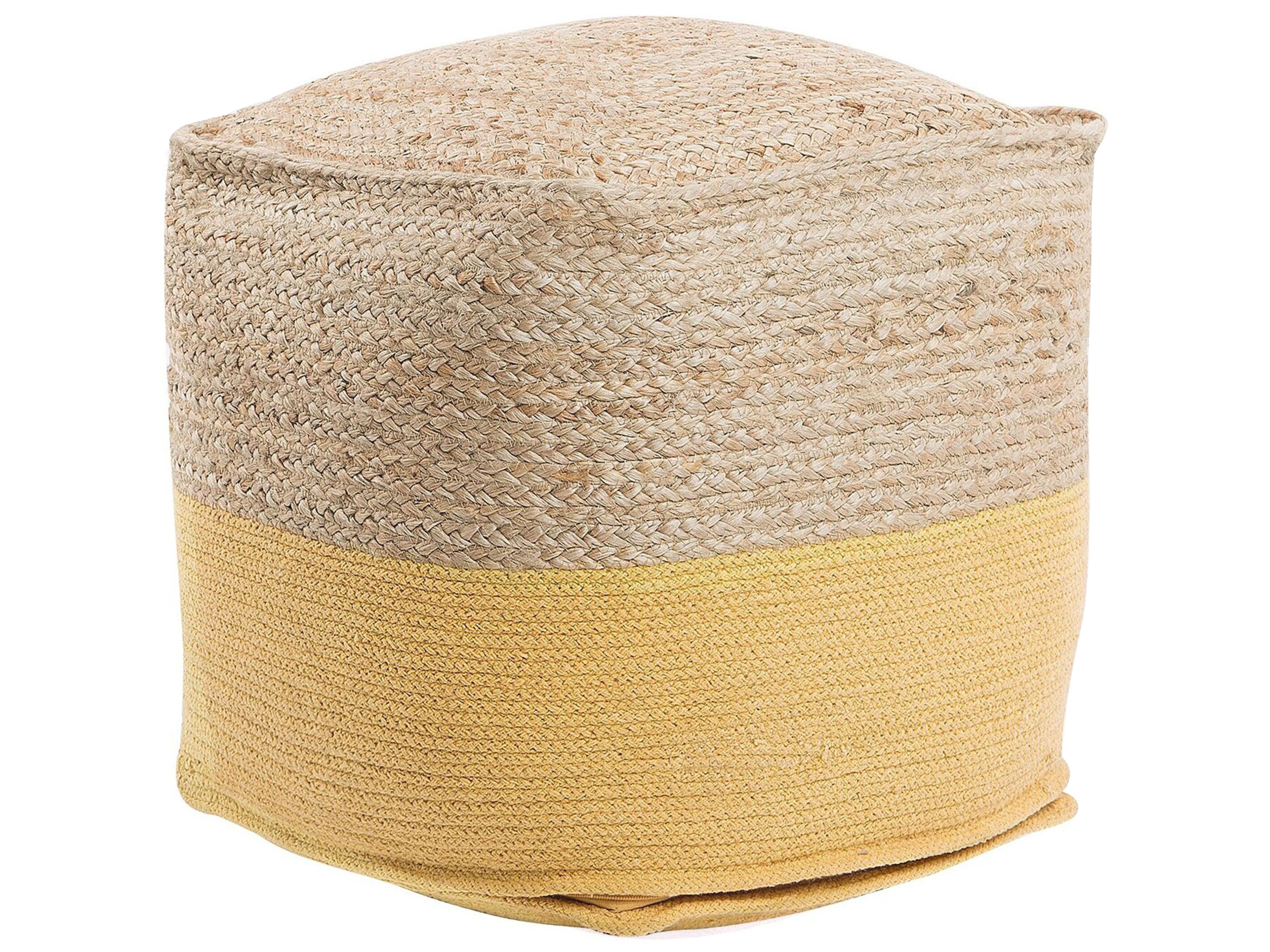 Pouffe KIRAMA Jute Yellow