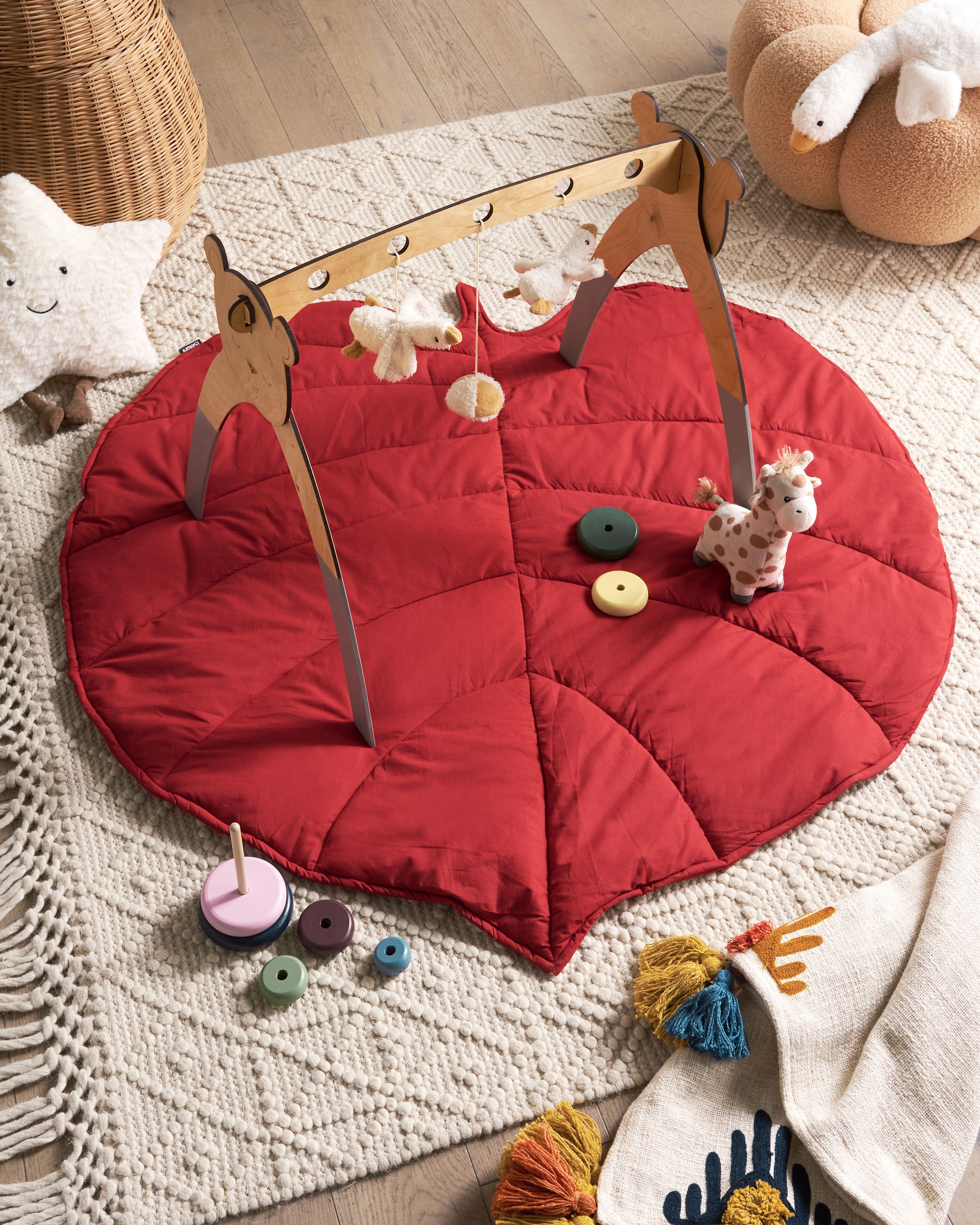 Kids Playmat EOLIA 110 x 110 cm Cotton Red