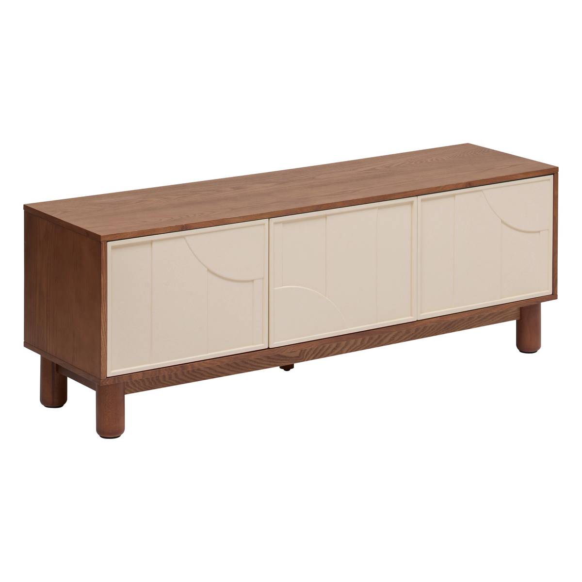TV Stand 2 Doors 4 Shelves "Jilani" Brown, 140x40 cm