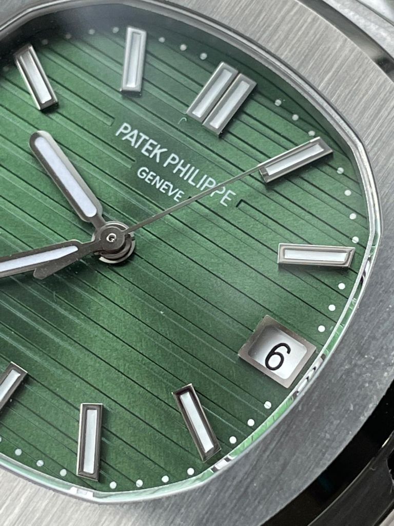 Replica PATEK PHILIPPE Nautilus 5711/1A PPF VF 1:1 Best Edition Green Textured Dial on SS Bracelet 324CS - Top club