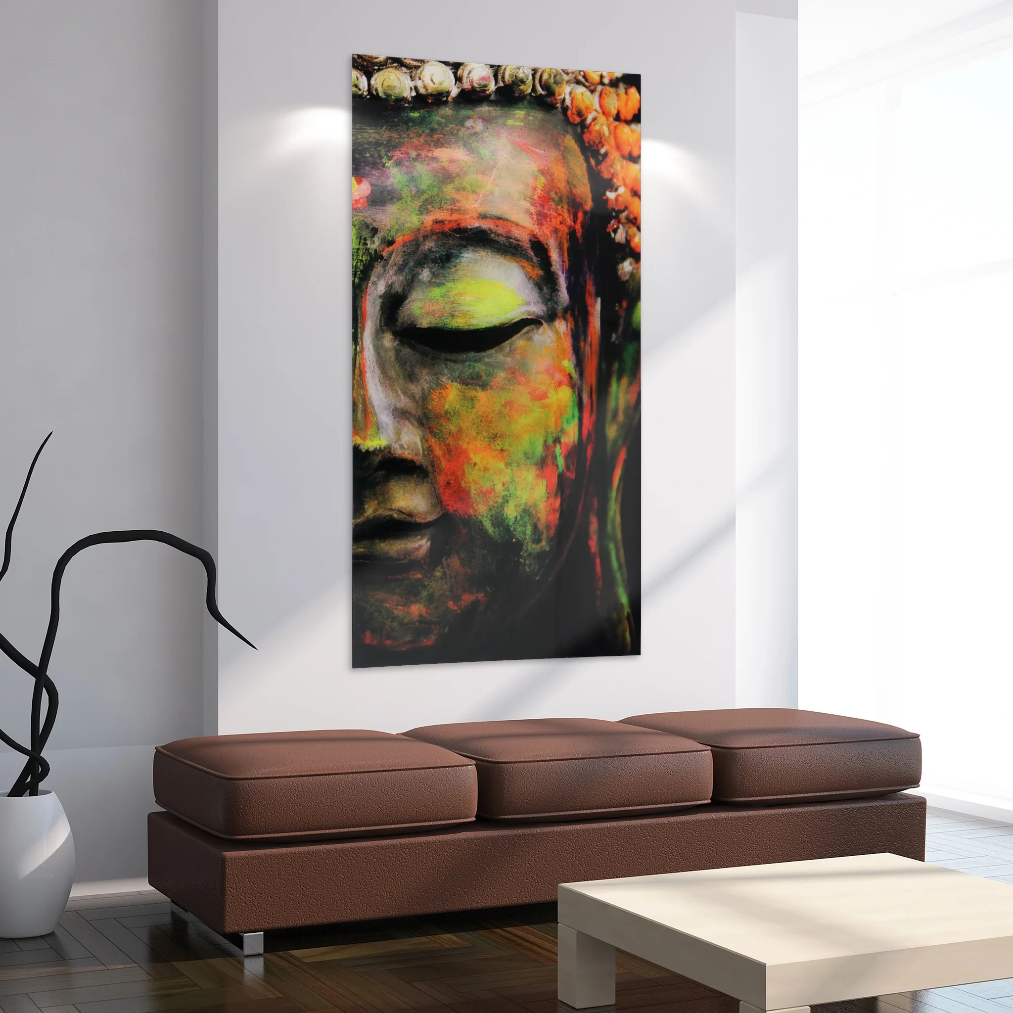 Empire Art Direct Blue Splash Frameless Free Floating Tempered Glass Panel Graphic Wall Art, 72" x 36", Ready to Hang - Image 83