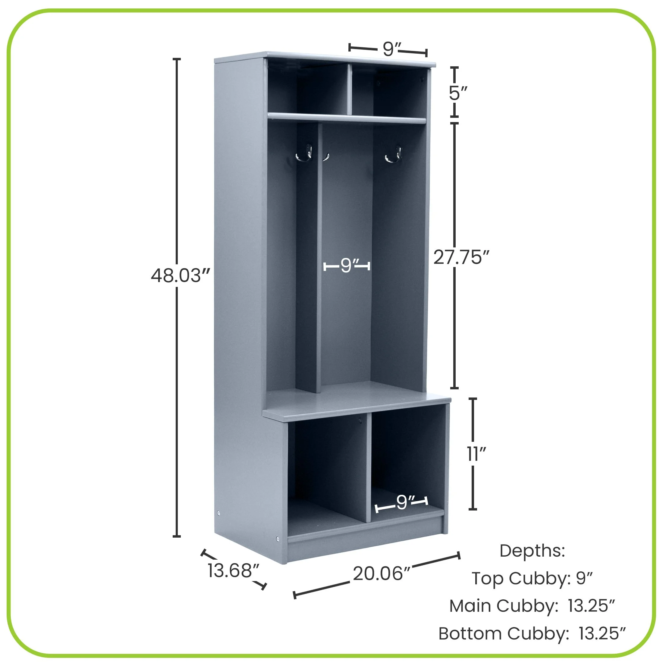 Little Partners Locker Cabinet Cubby Organizer, Learn 'N Store Wooden Classroom Cubbies Compartment Lockers for Storage of Toddlers and Kids Coats, Equipment, Backpacks - Espresso - Image 32