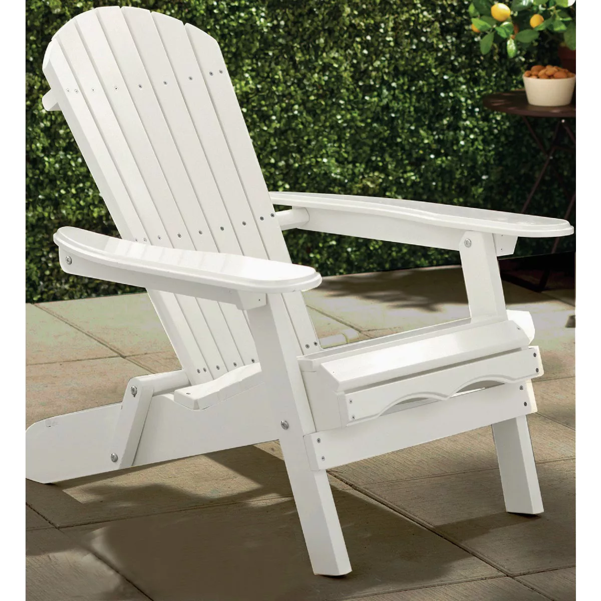Northbeam White Wood Folding Adirondack Chair