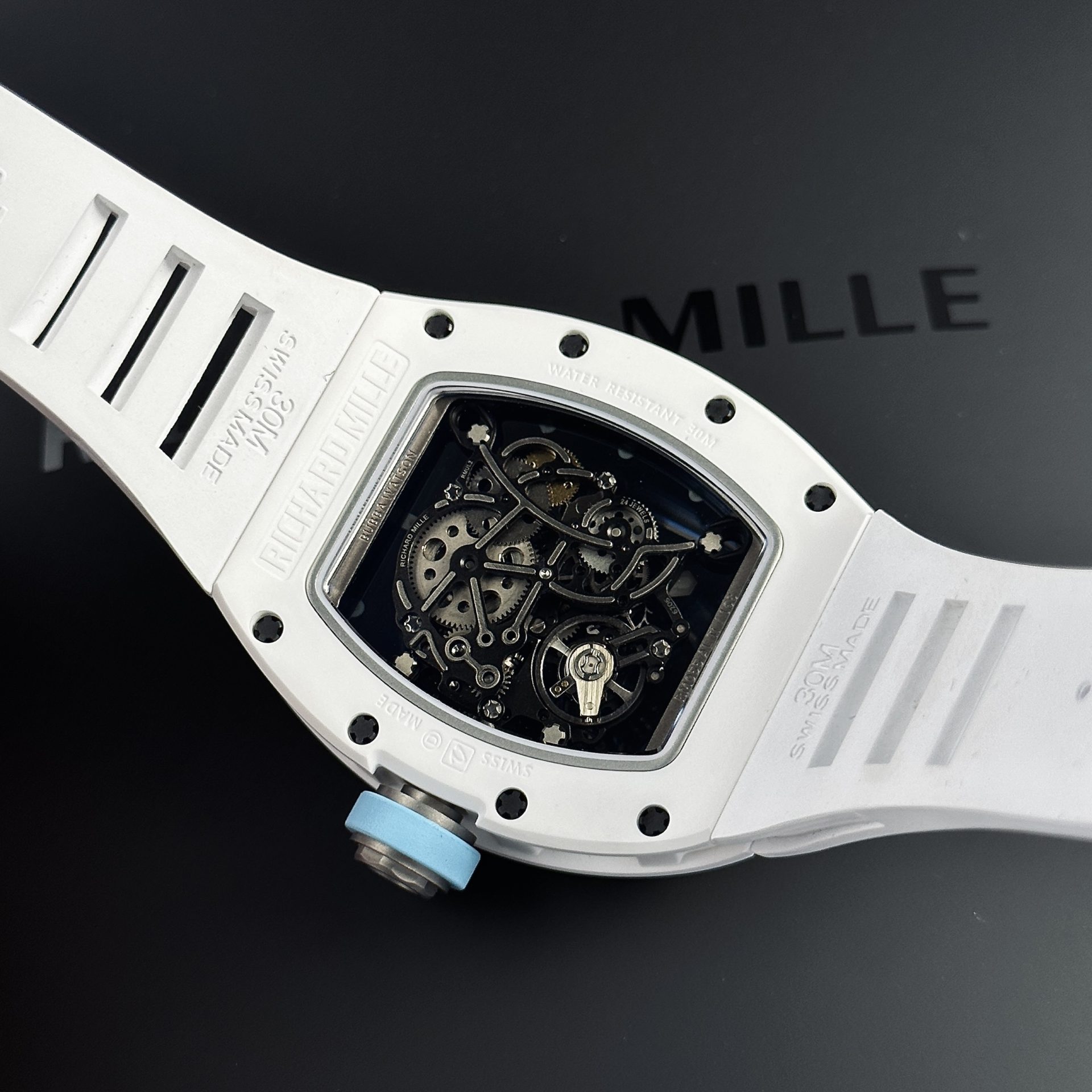 Richard Mille Replica 1:1 Watch RM055 Ceramic Bubba Wasson Blue Factory BBR 45mm - Top club