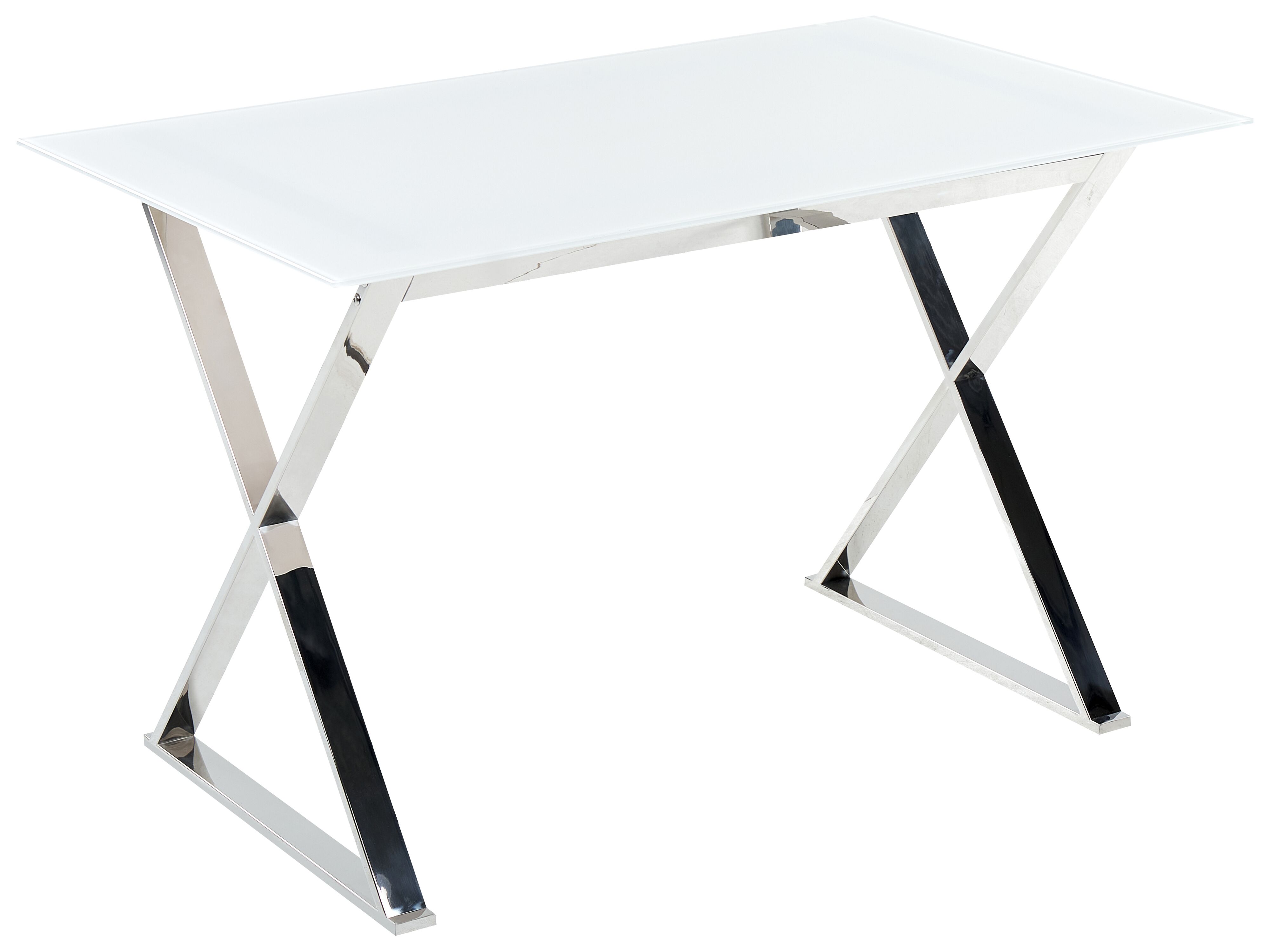 Dining Table ATTICA White 120 cm 70 cm Tempered Glass