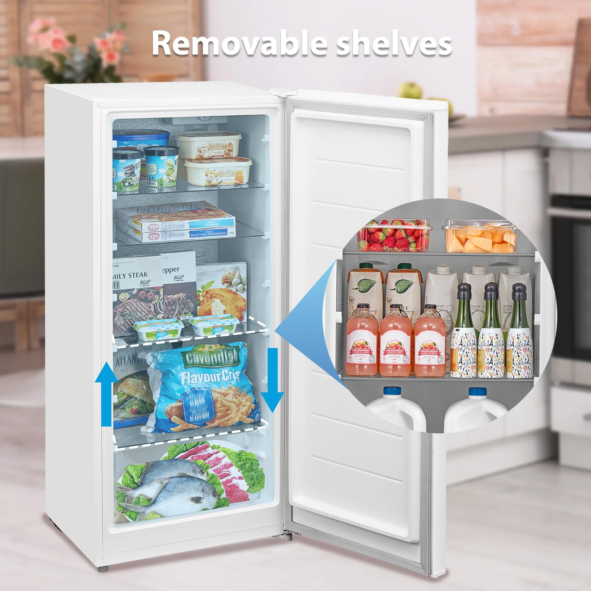 Arctic King 7.1 Cu ft Upright Convertible Freezer/Refrigerator, White - Image 9
