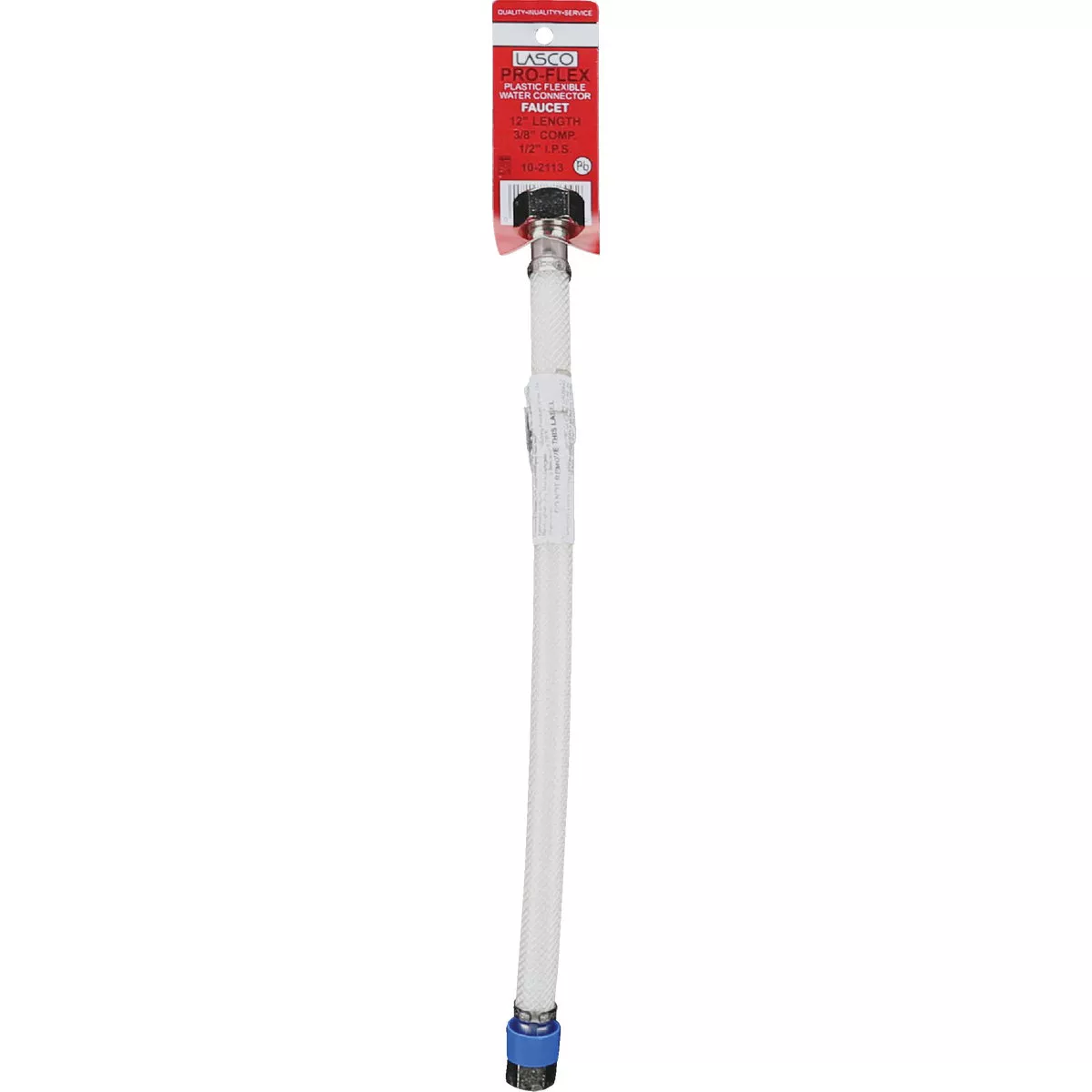 Lasco 3/8 In. C x 1/2 In. FIP x 12 In. L Braided Poly Vinyl Faucet Connector