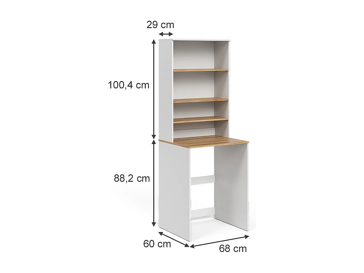 Armoire machine à laver blanc/artisan 66x60x88.2 viktor