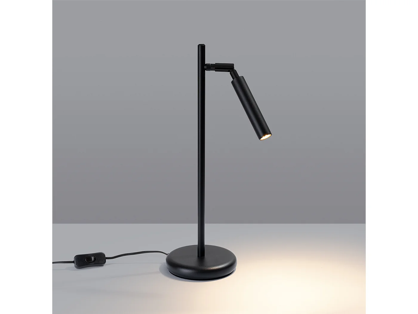 Lampe de bureau Brill moderne en acier - 1 sources lumineuses 3000K - L.14 x H.43 cm - noir
