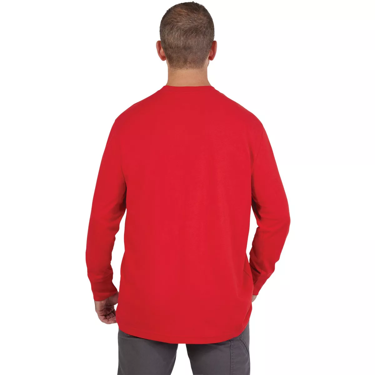 Milwaukee Large Red Long Sleeve Men's Heavy-Duty Shirt