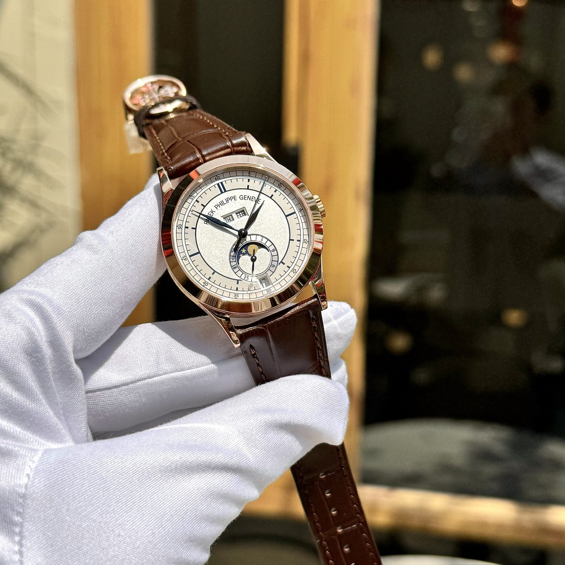 Patek Philippe Replica Watch Complications 5396R Men Leather Strap GR Factory 38.5mm - Top club