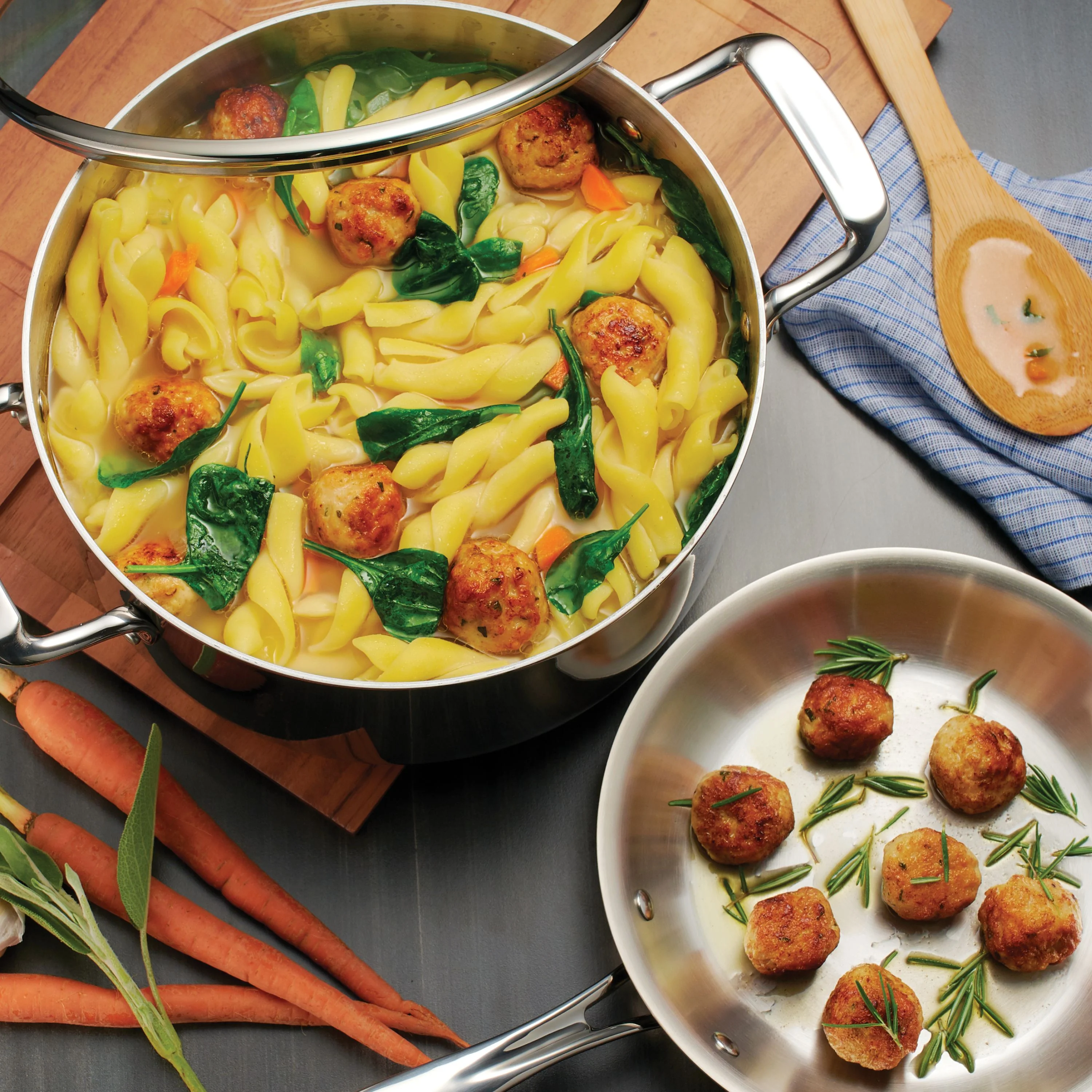 Tramontina 14-Piece Tri-Ply Clad Stainless Steel Cookware Set, with Glass Lids - Image 37