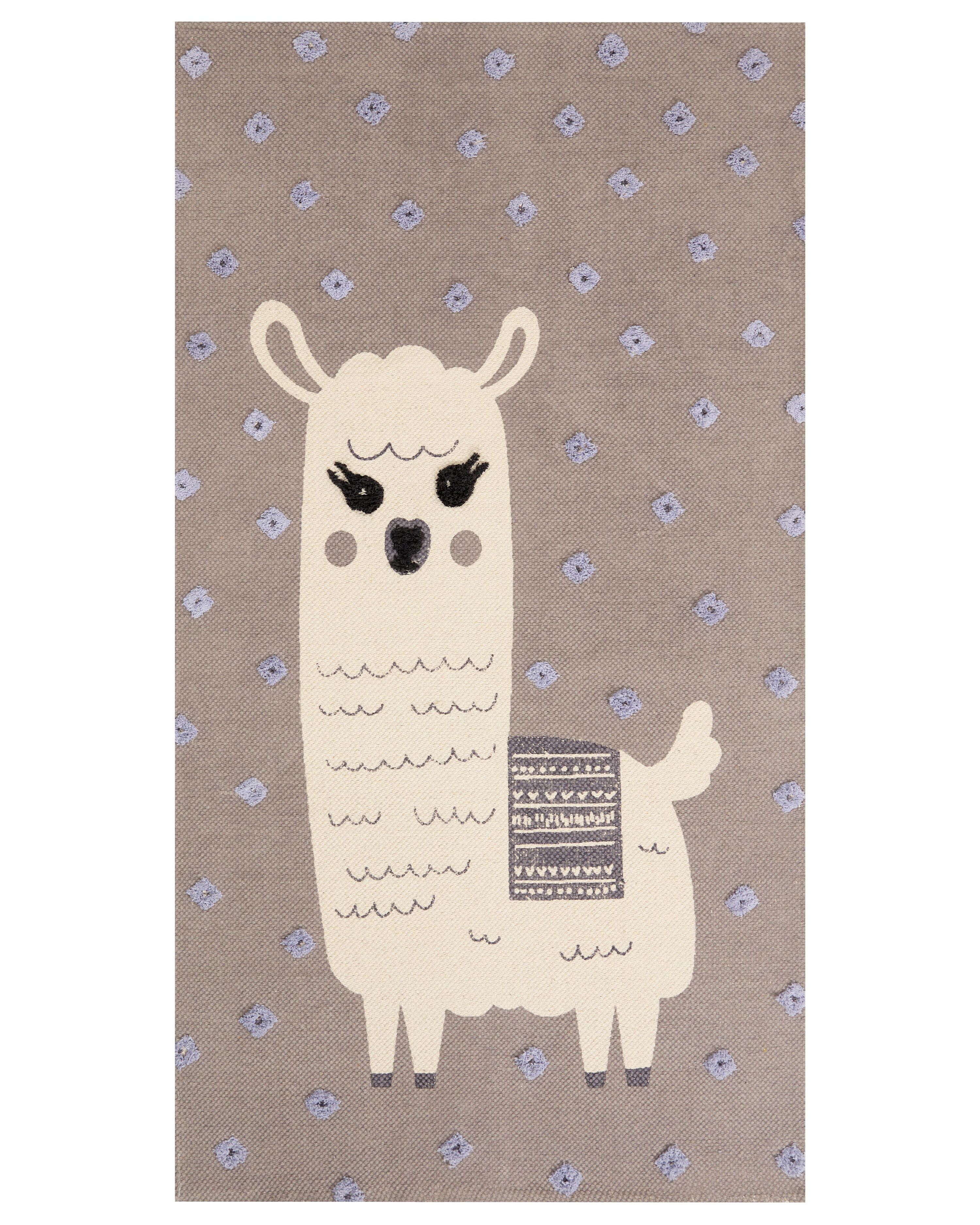 Kids Rug LUBUK Brown 80 x 150 cm Cotton