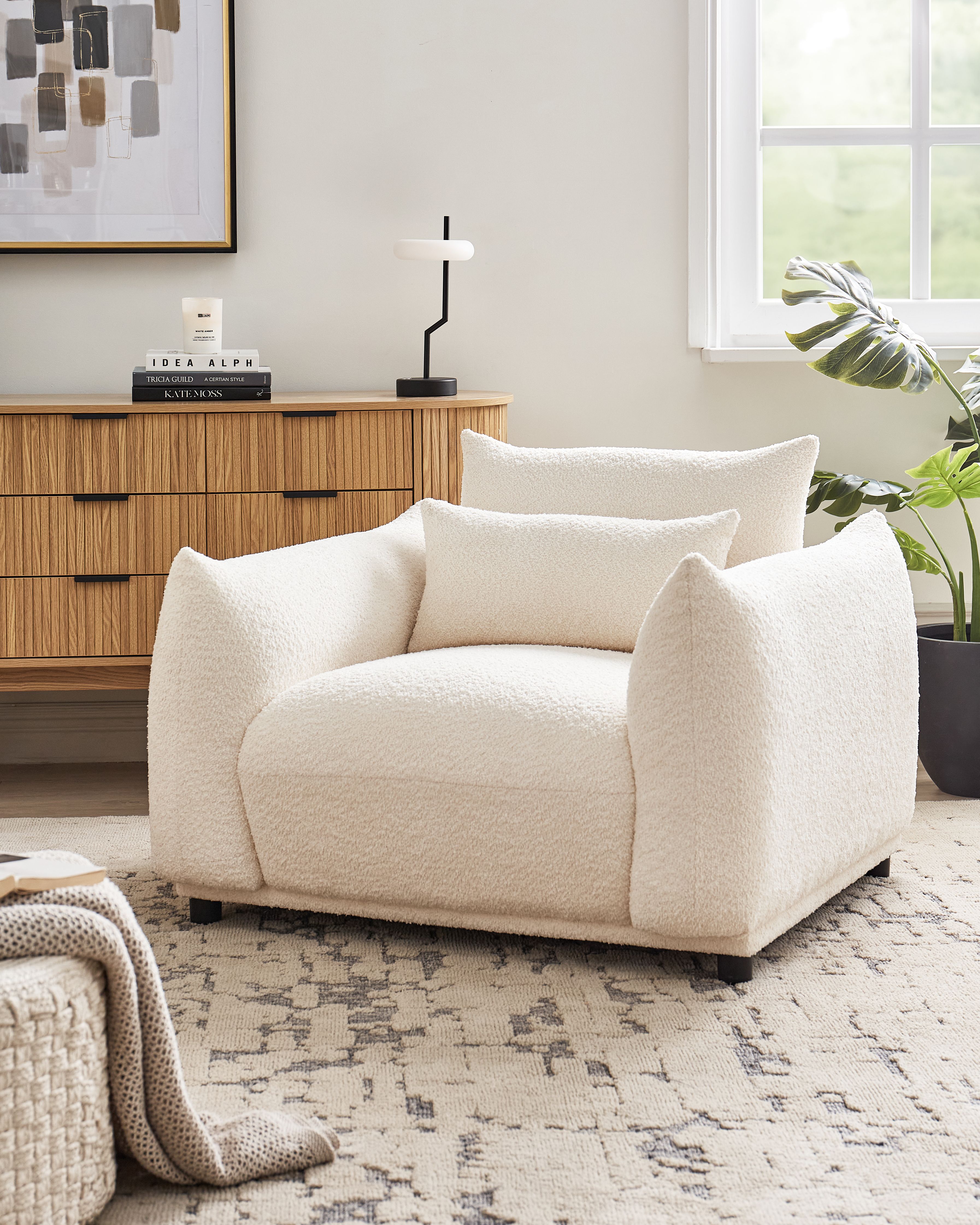 Armchair JAMSA Boucle Off-White
