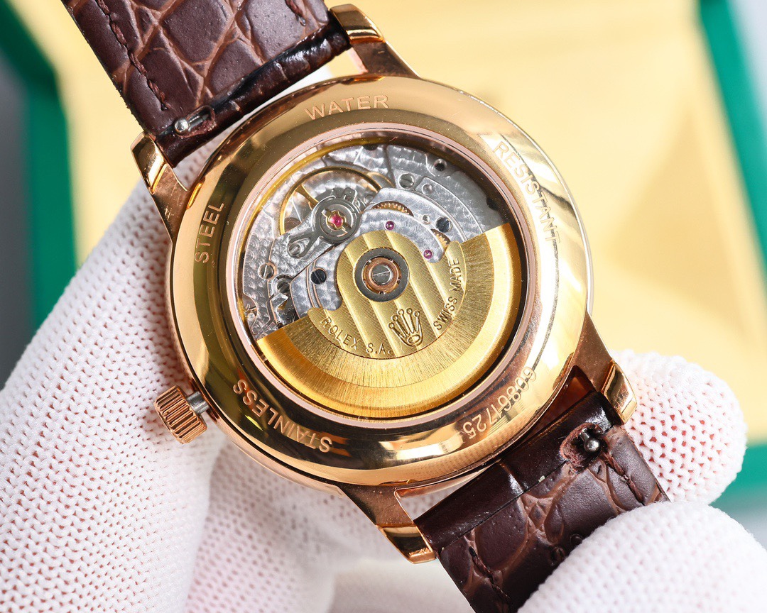 Rolex👑 Cellini Moonphase-40mm-Leather(1:1 replica) - Elite Watch Atelier