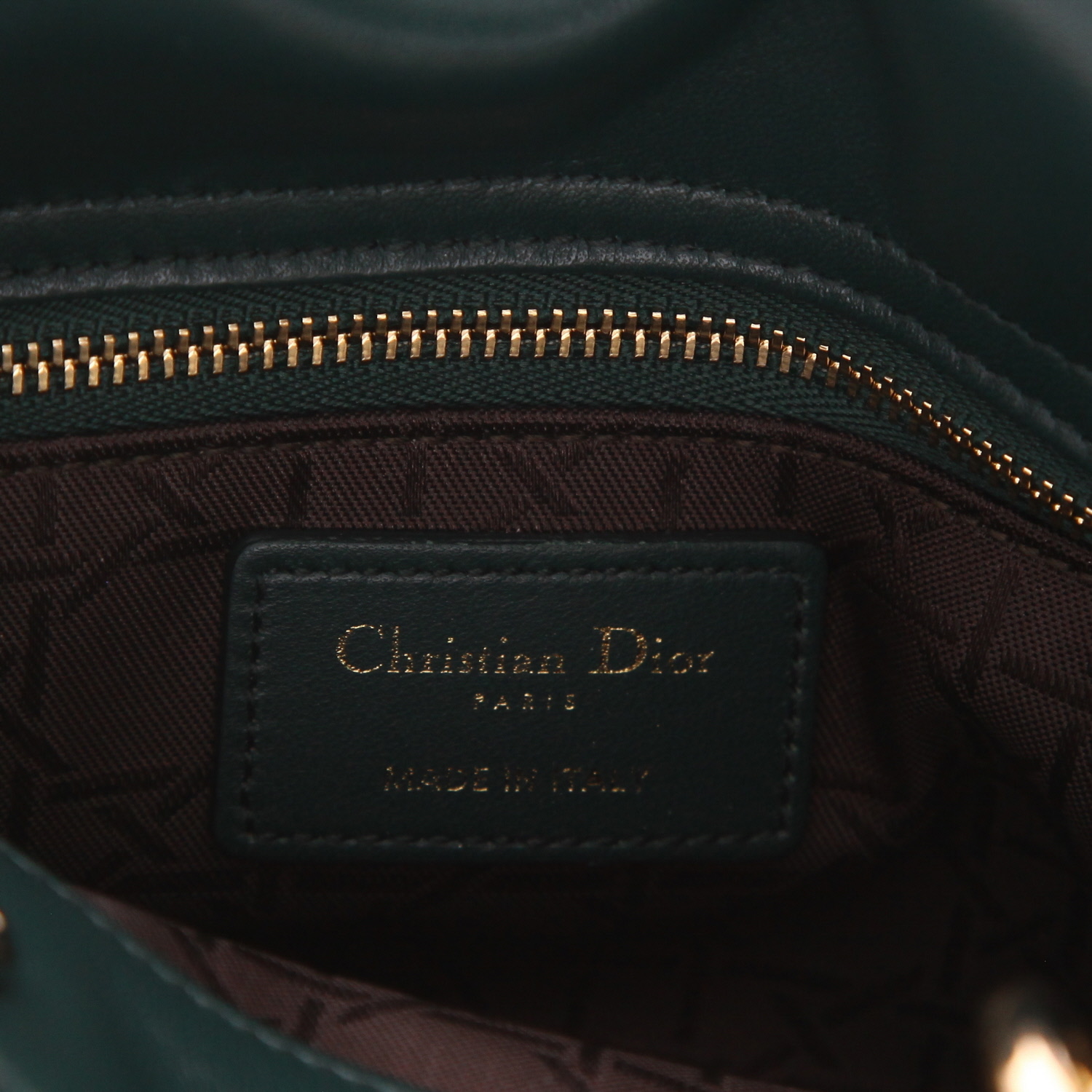 Dior Lady Dior mini shoulder bag in green leather cannage1:1High-quality replica