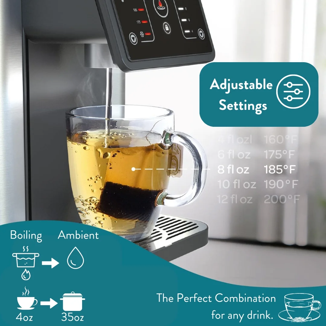 Aqua Optima Electric Kettle, Black with Temperature Control