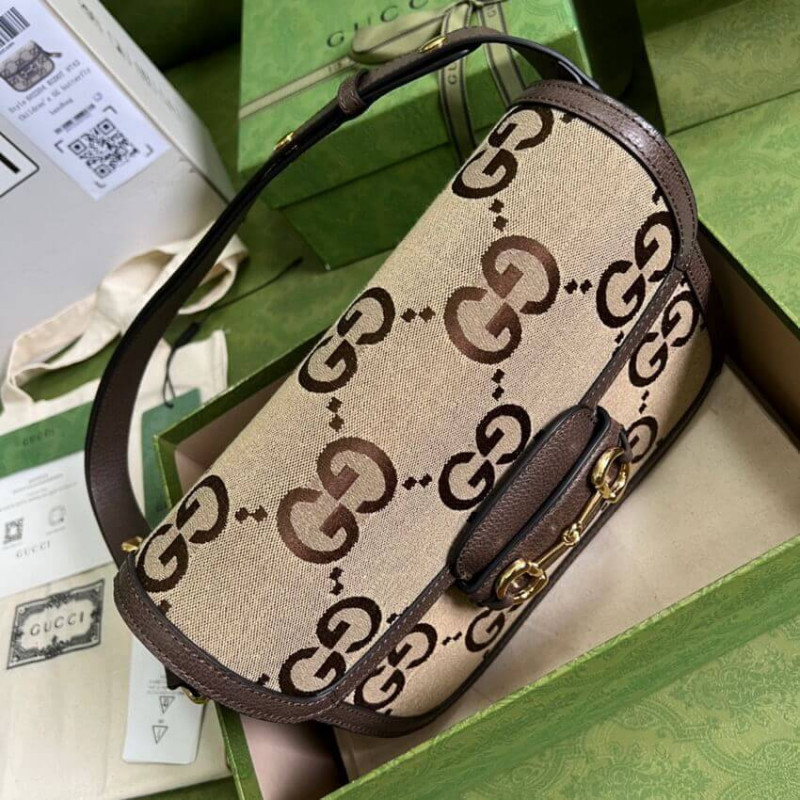 Replica Gucci Horsebit 1955 Shoulder Bag With Jumbo Gg 6022041:1High-quality replica