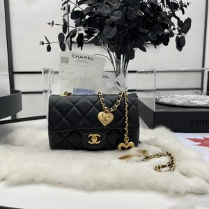 Chanel Classic Medium Blue Lambskin Rainbow Hardware – CB0311:1High-quality replica