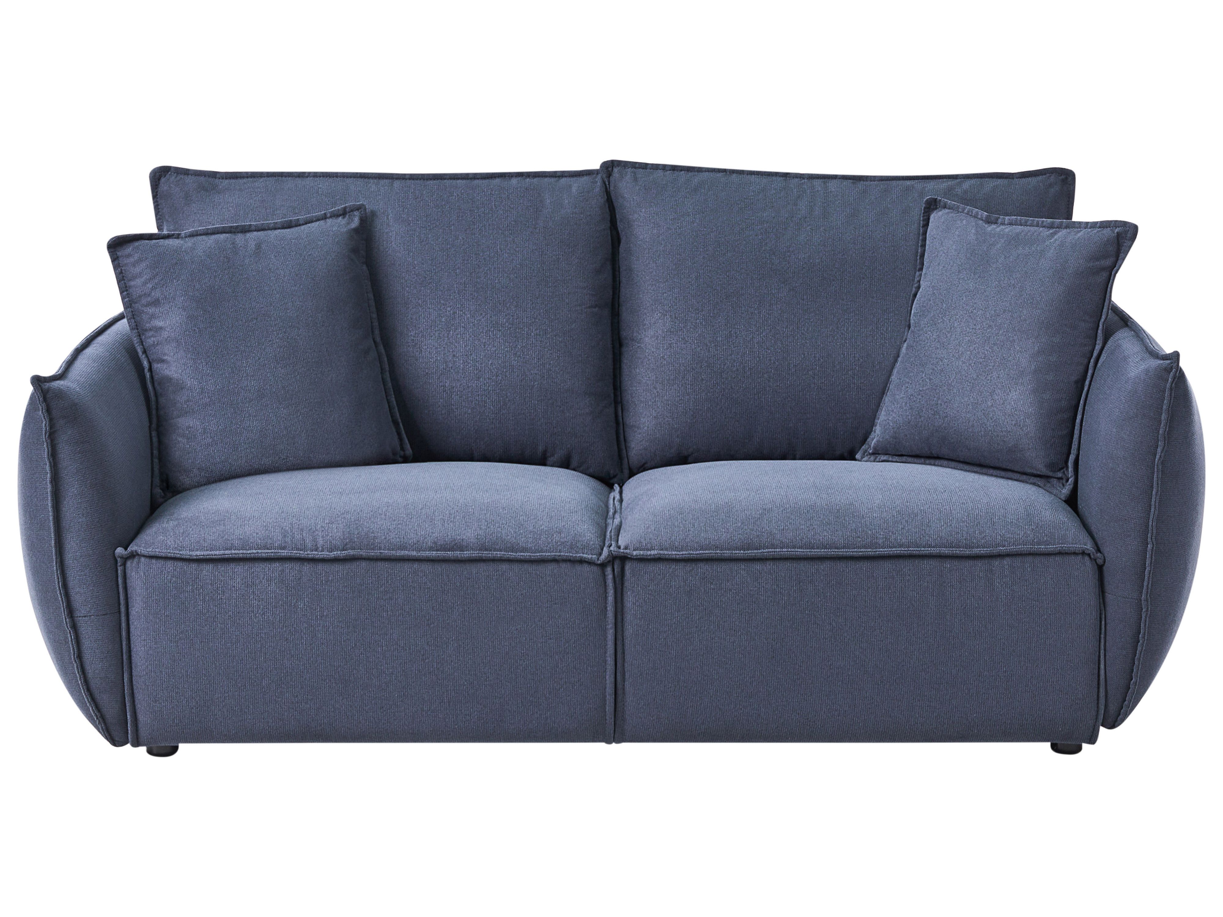 Sofa 3 Seater KUNES Fabric Dark Blue