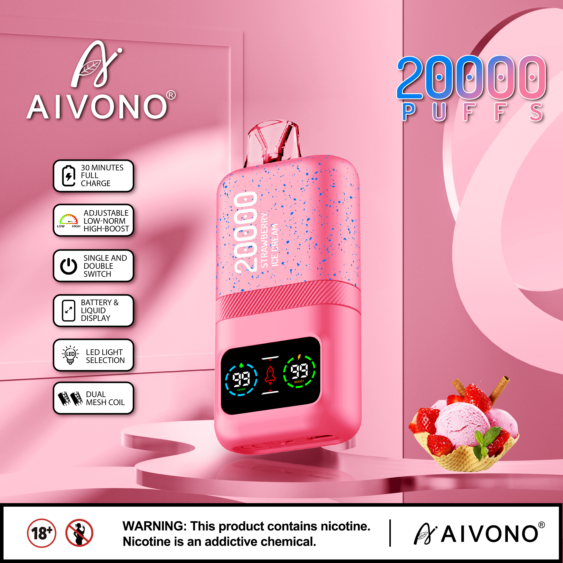 AIVONO AIM MAGIC 20000 Puffs Disposable Vape