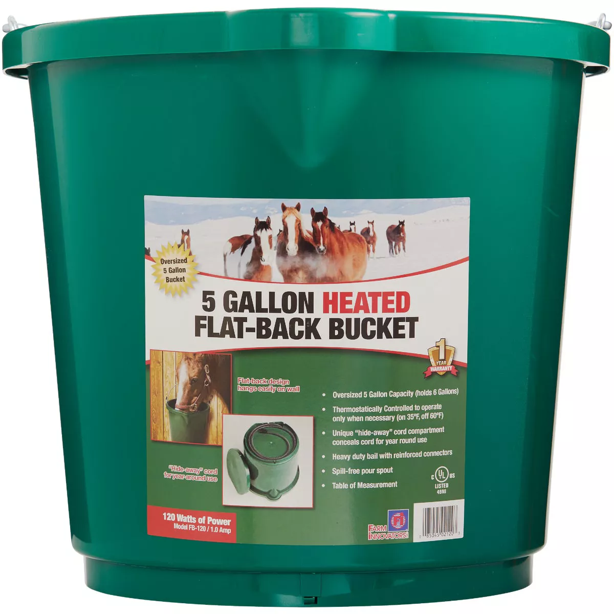 Farm Innovators 5 Gal. 130W 120V Heated Bucket