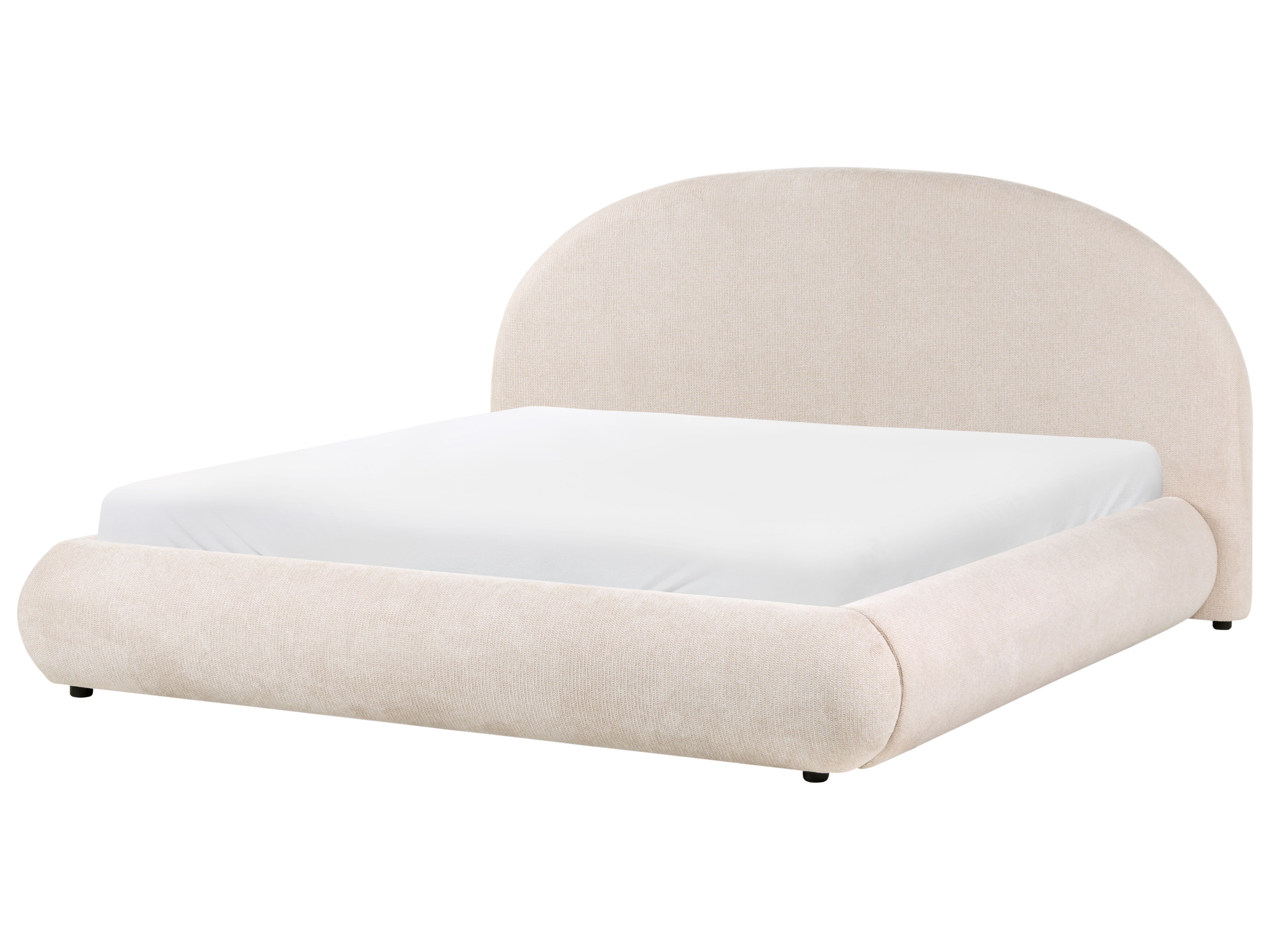 Ottoman Bed Fabric GRASSE 180 x 200 cm (EU Super King) Light Beige