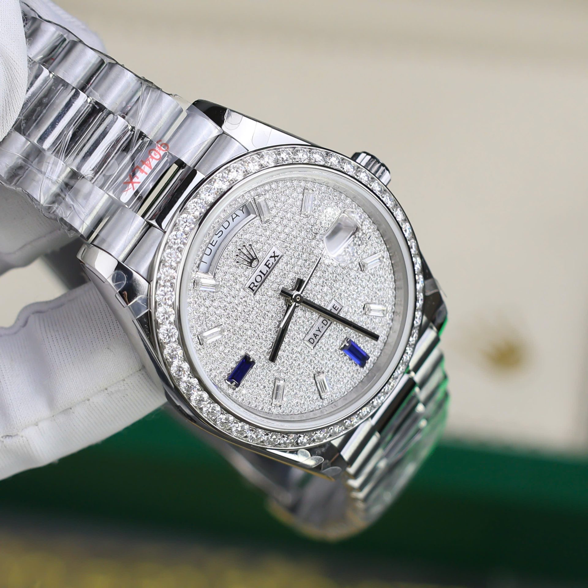 Rolex Day-Date Best Copies Watch Diamonds Moissanite Custom GM Factory 40mm - Top club