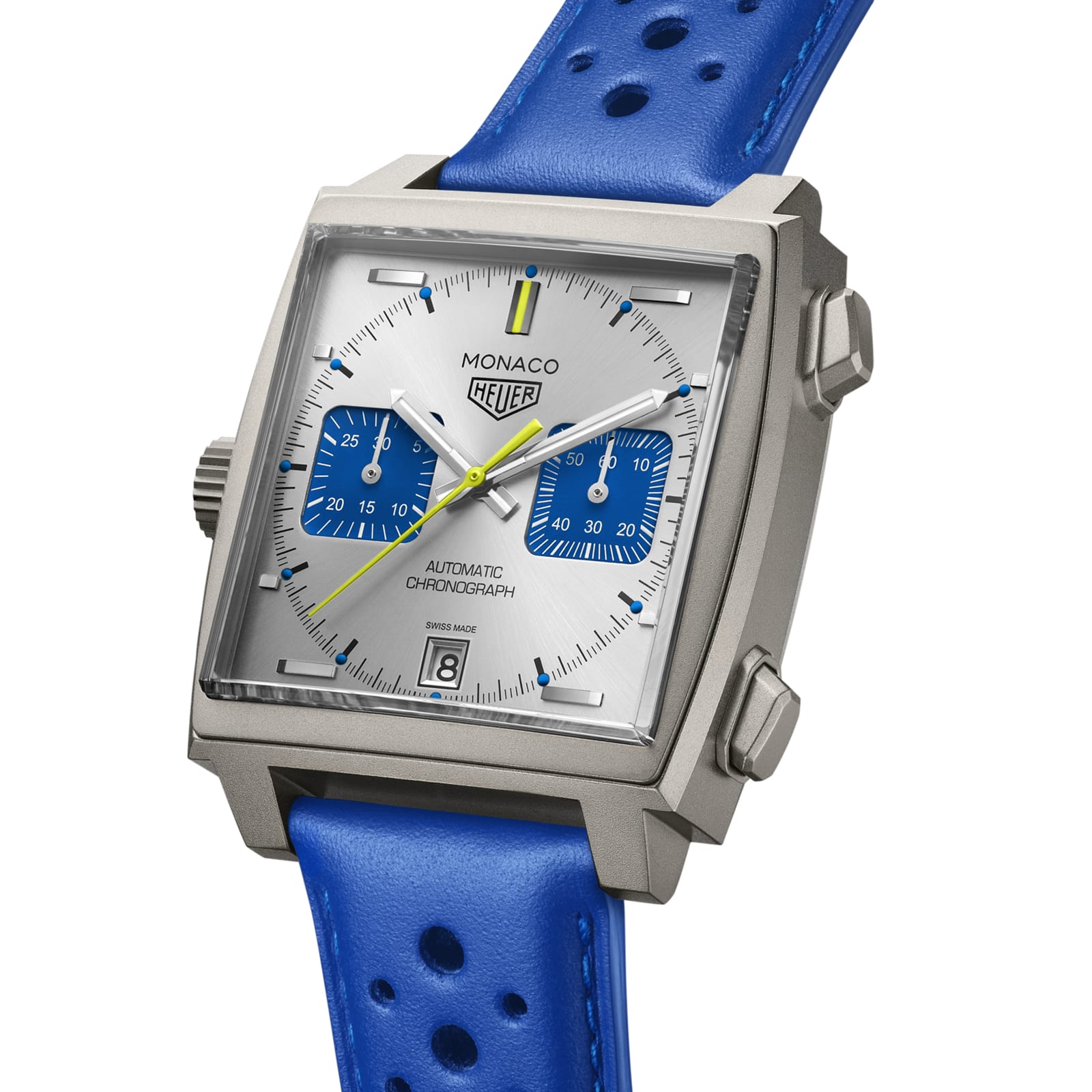 TAG Heuer Replica Watch Monaco Chronograph French Racing Blue Automatic 39 mm Titanium(1:1 replica) - Elite Watch Atelier
