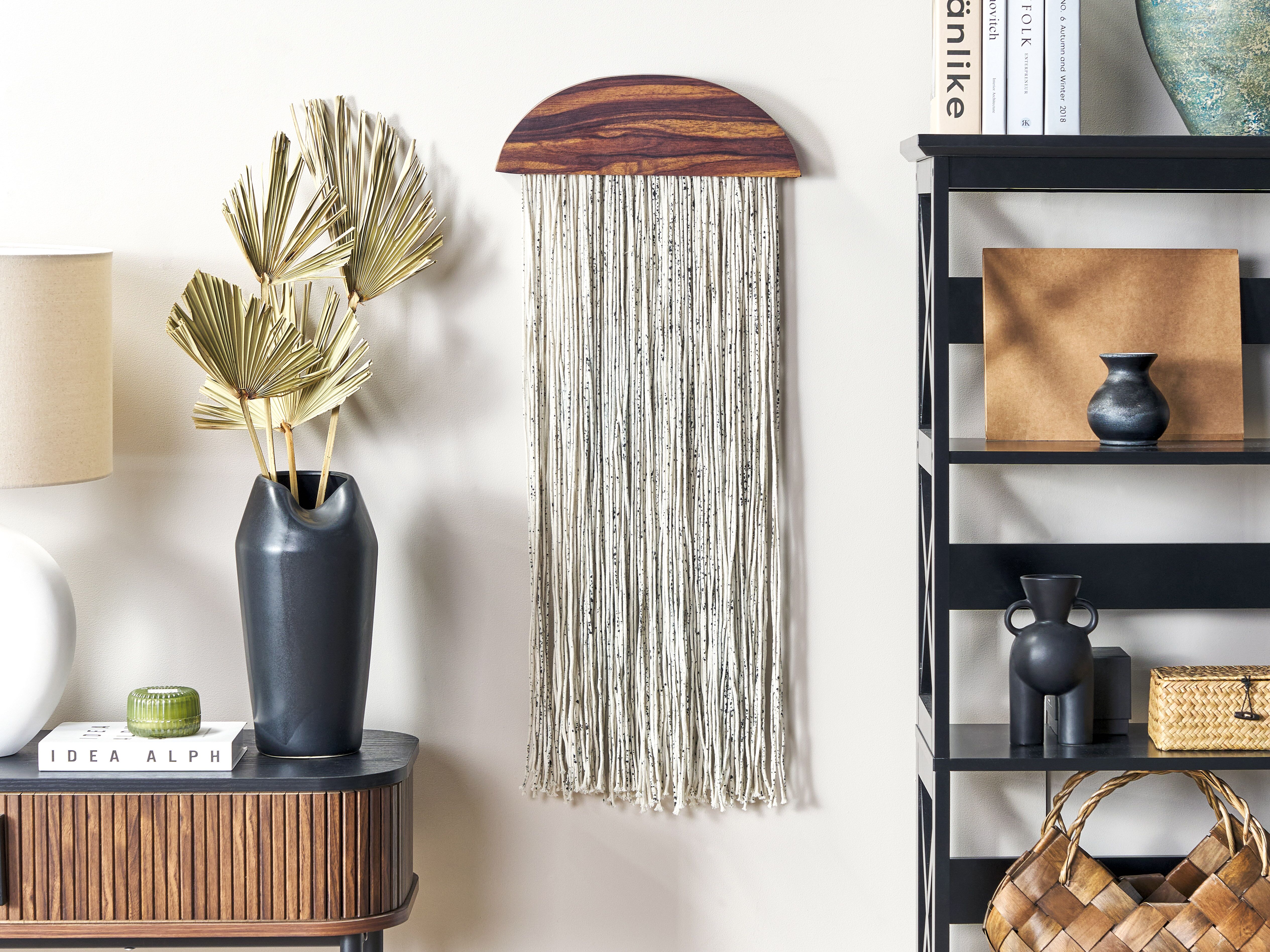 Wall Decor ZIKIRIA Poplar Wood 92 cm Dark Brown