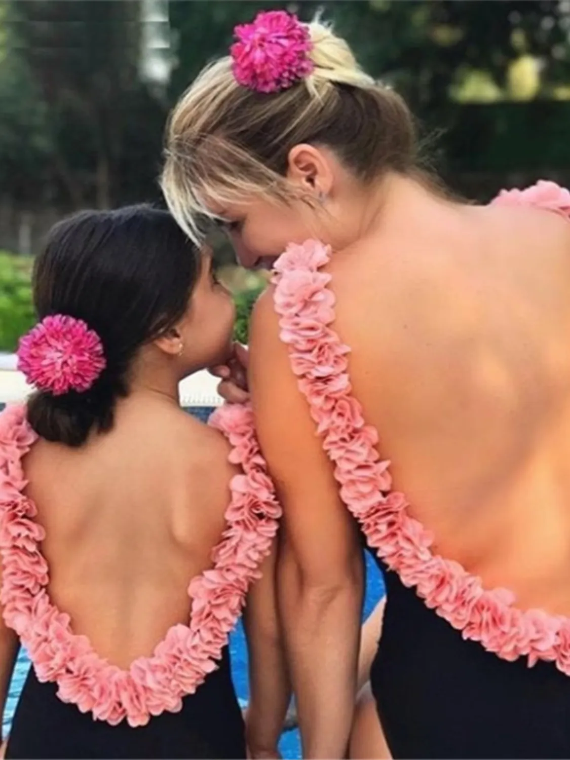 Backless Petal Strap Parent-Child Swimsuit - ZKZOOK
