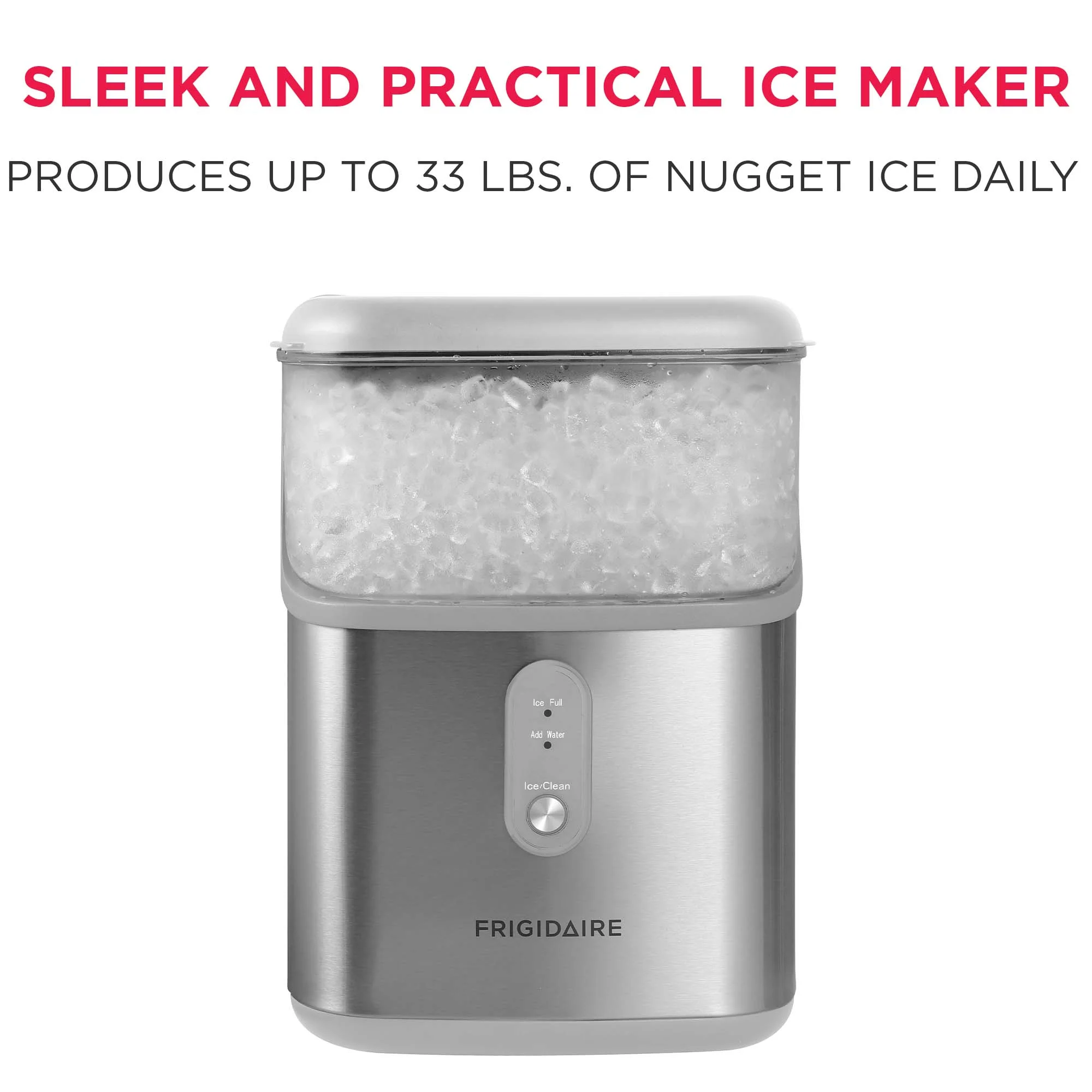 Frigidaire, 33 Lbs. Nugget Ice Maker, Black Stainless Steel, EFIC228 - Image 10