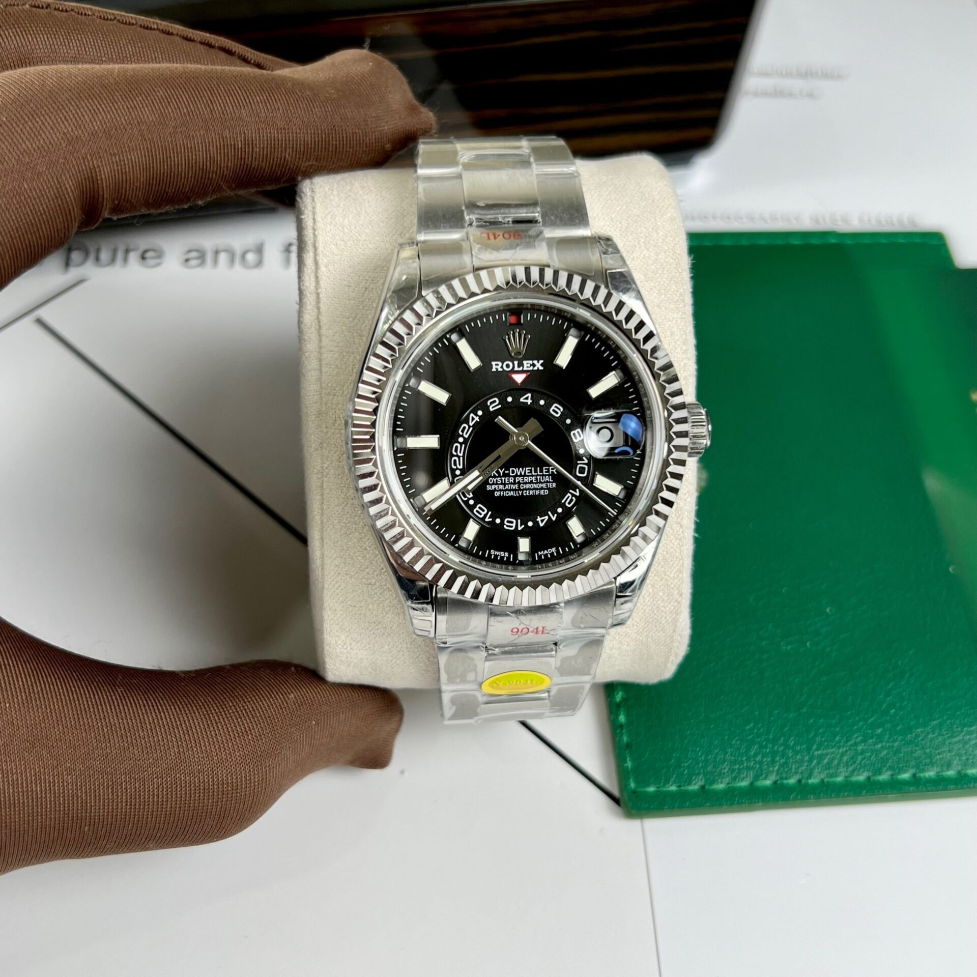 Rolex Replica 1:1 Watch Sky-Dweller Black Dial N Factory 42mm - Elite Watch Atelier
